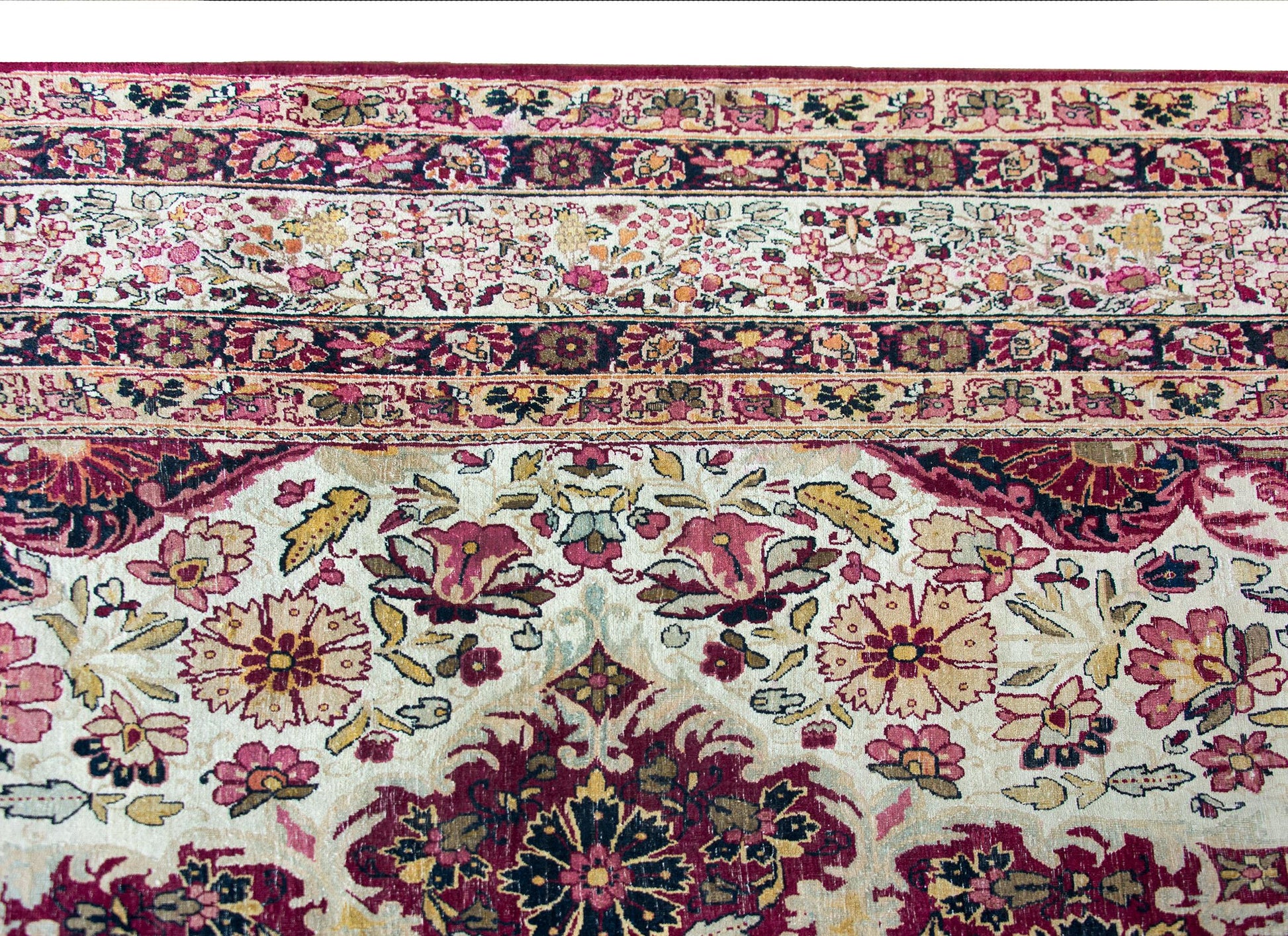 Early 20th Century Persian Lavar Kirman Rug For Sale