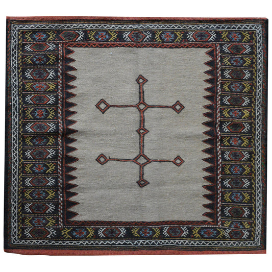 Vintage Persian Afshar Sofreh Rug For Sale