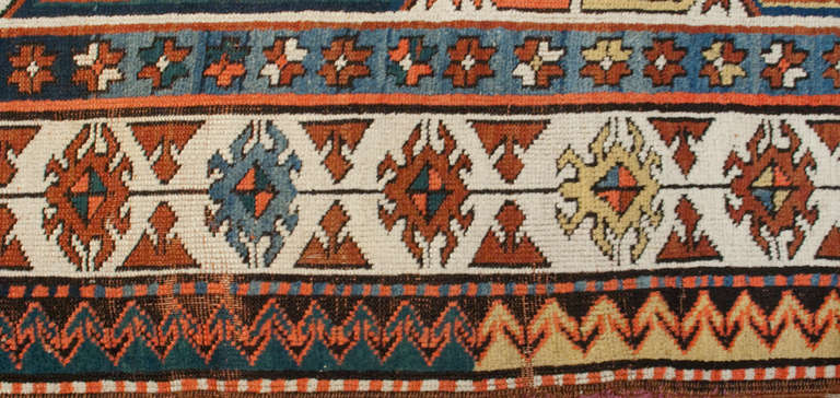 19th Century Kazak Runner For Sale