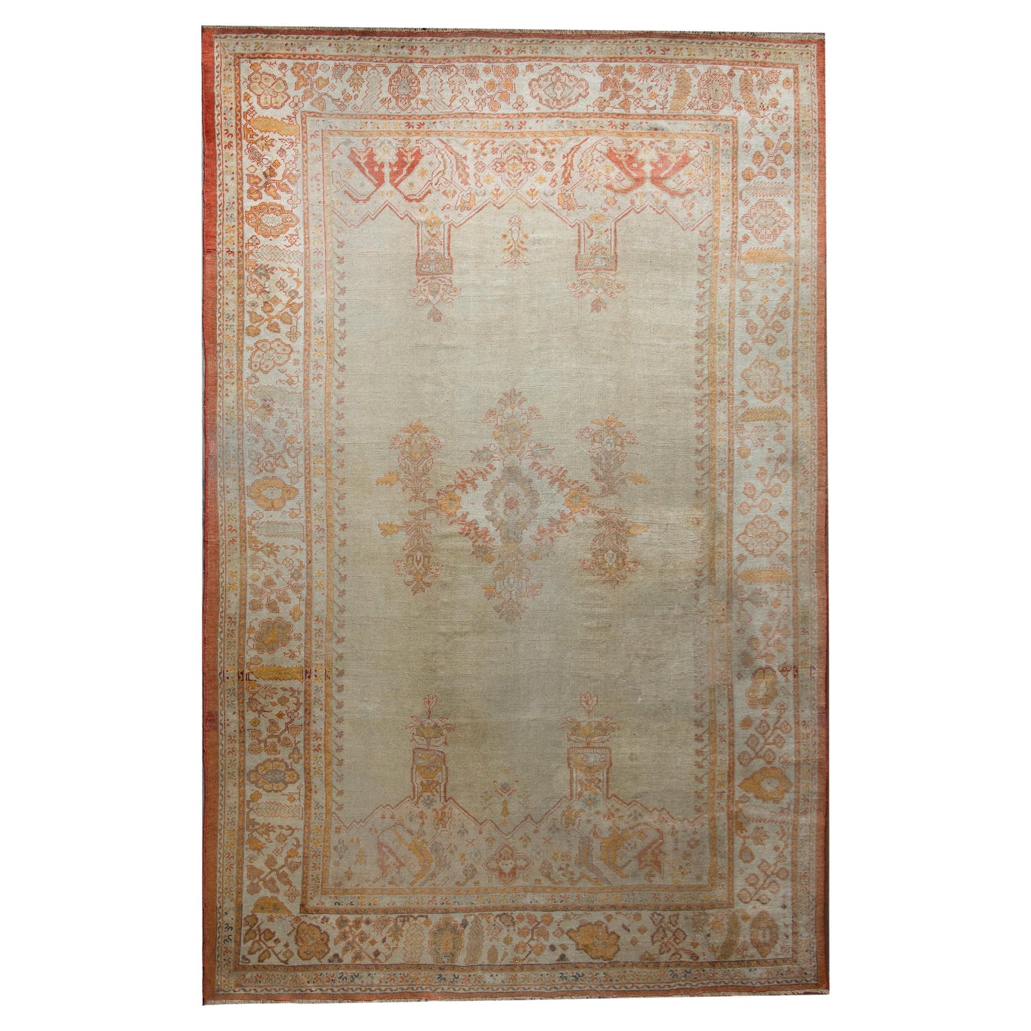 Late 19th Century Turkish Oushak Rug For Sale