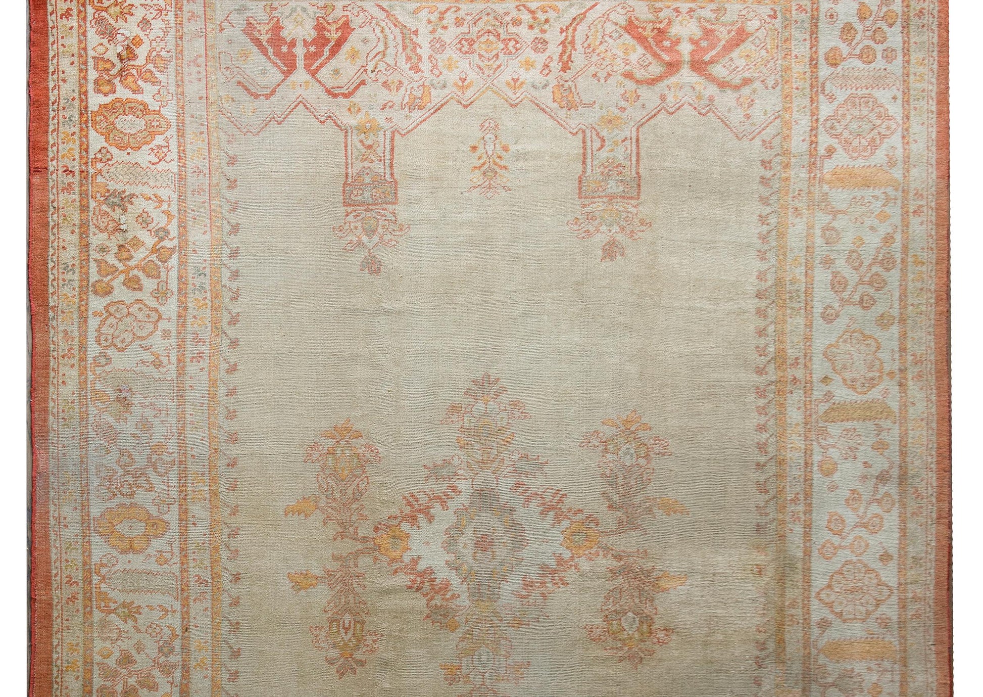 Late 19th Century Turkish Oushak Rug For Sale