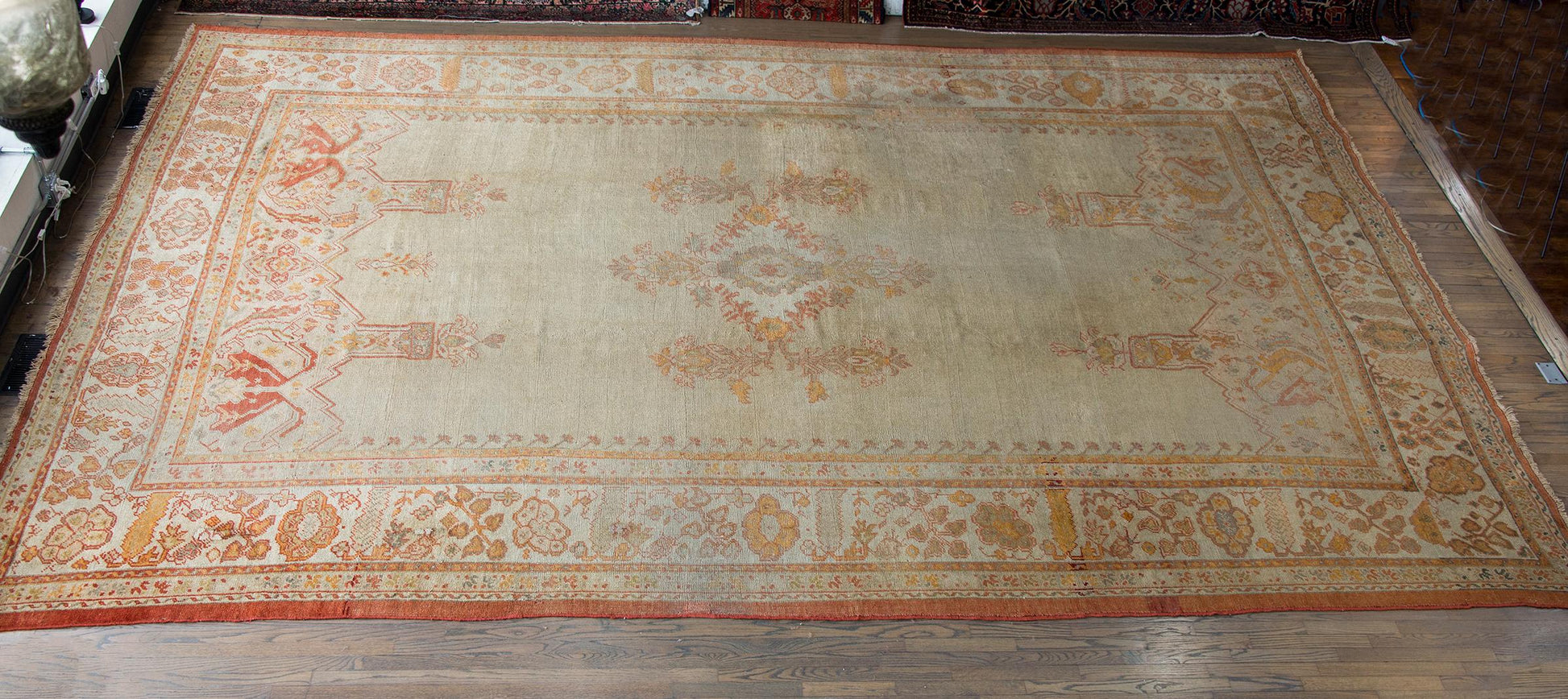 Late 19th Century Turkish Oushak Rug For Sale