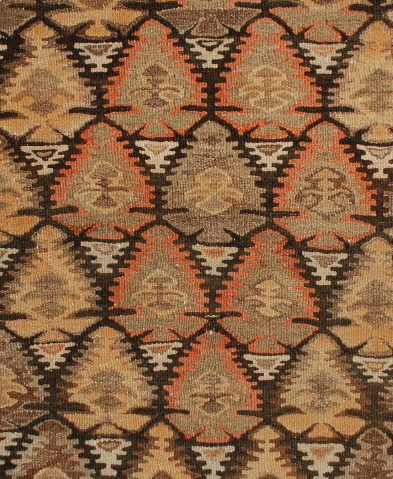 Early 20th Century Qazvin Kilim Runner For Sale