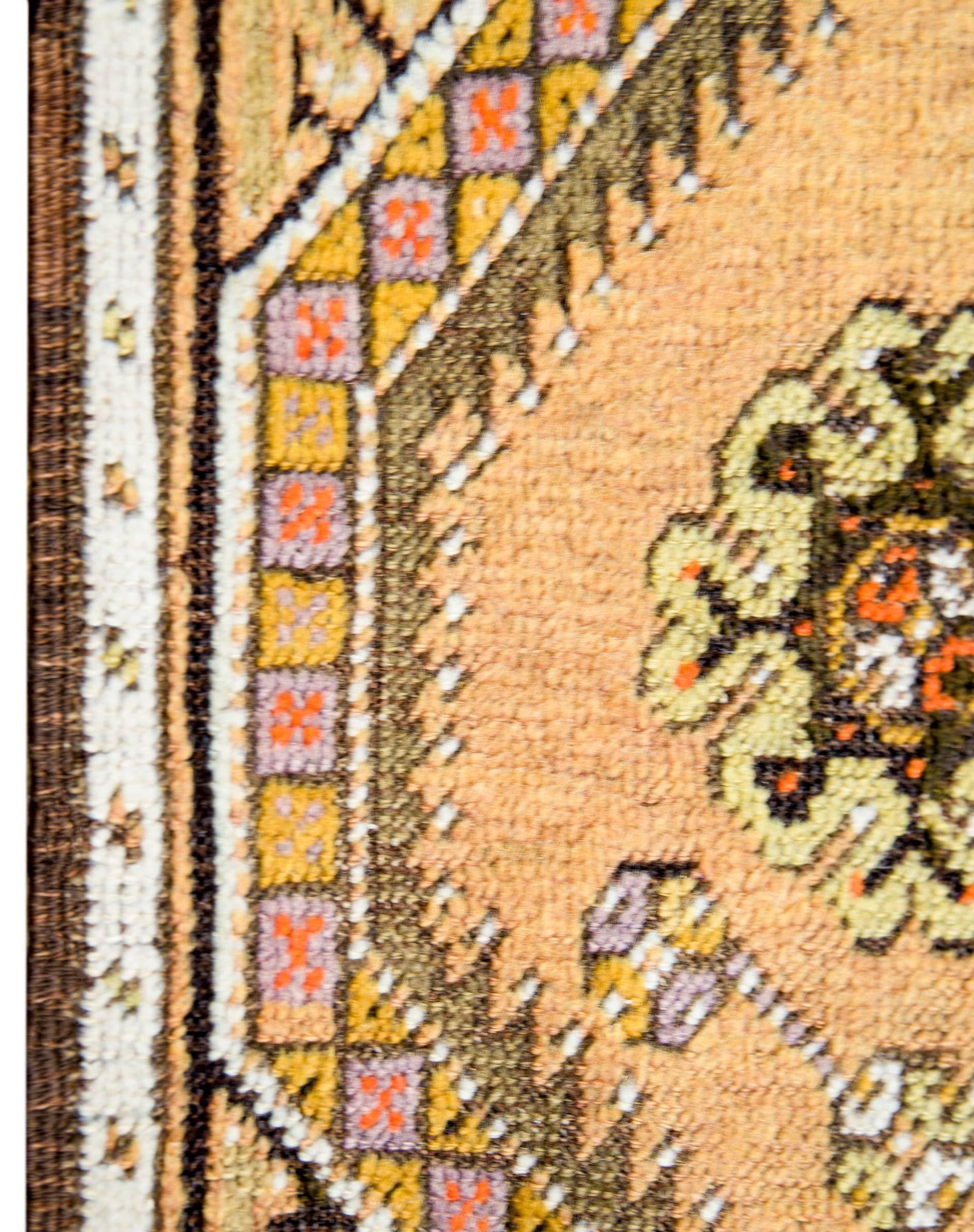 Petite Early 20th Century Oushak Rug For Sale