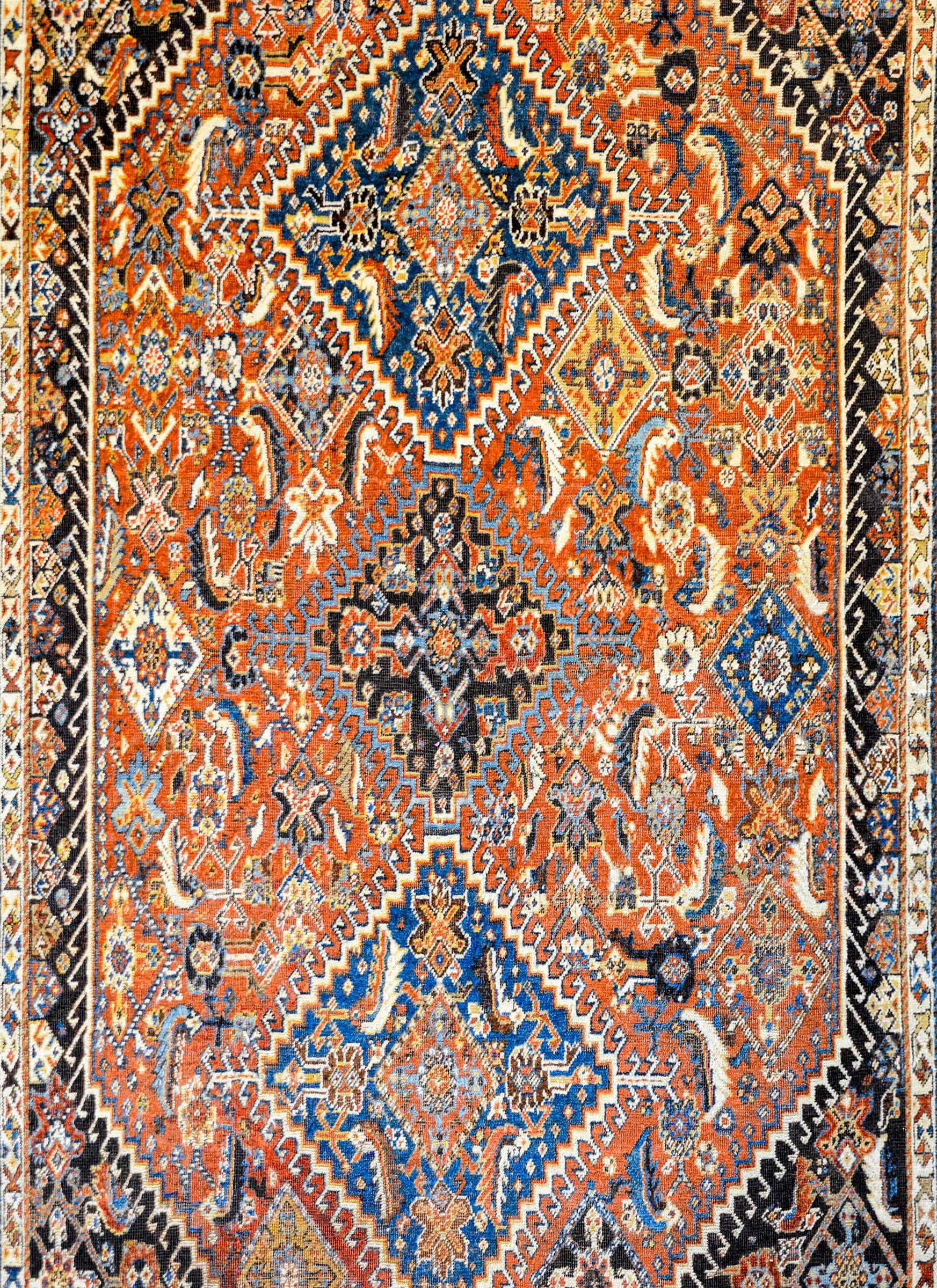 Wonderful Early 20th Century Ghashghaei Rug For Sale