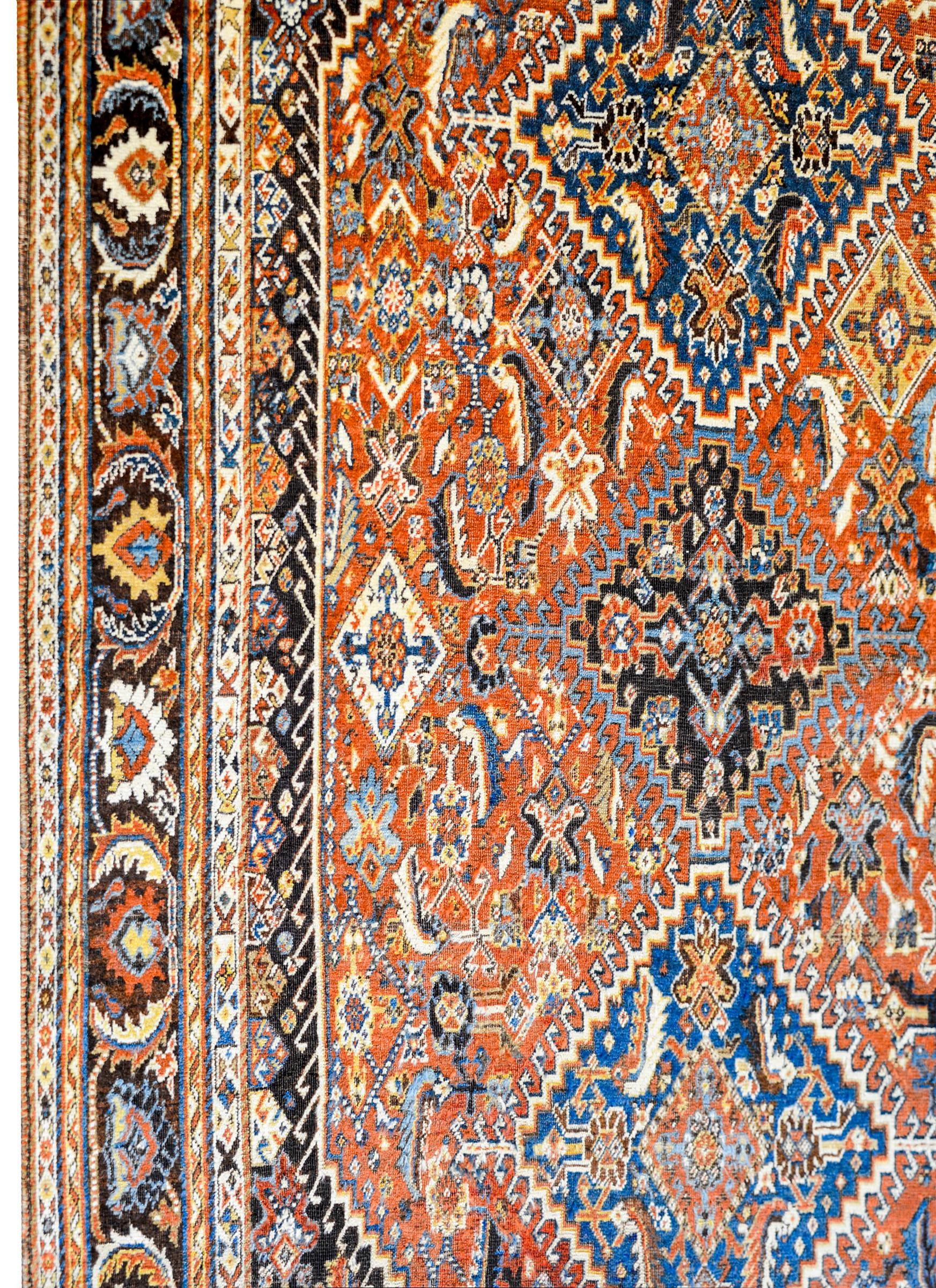 Wonderful Early 20th Century Ghashghaei Rug For Sale
