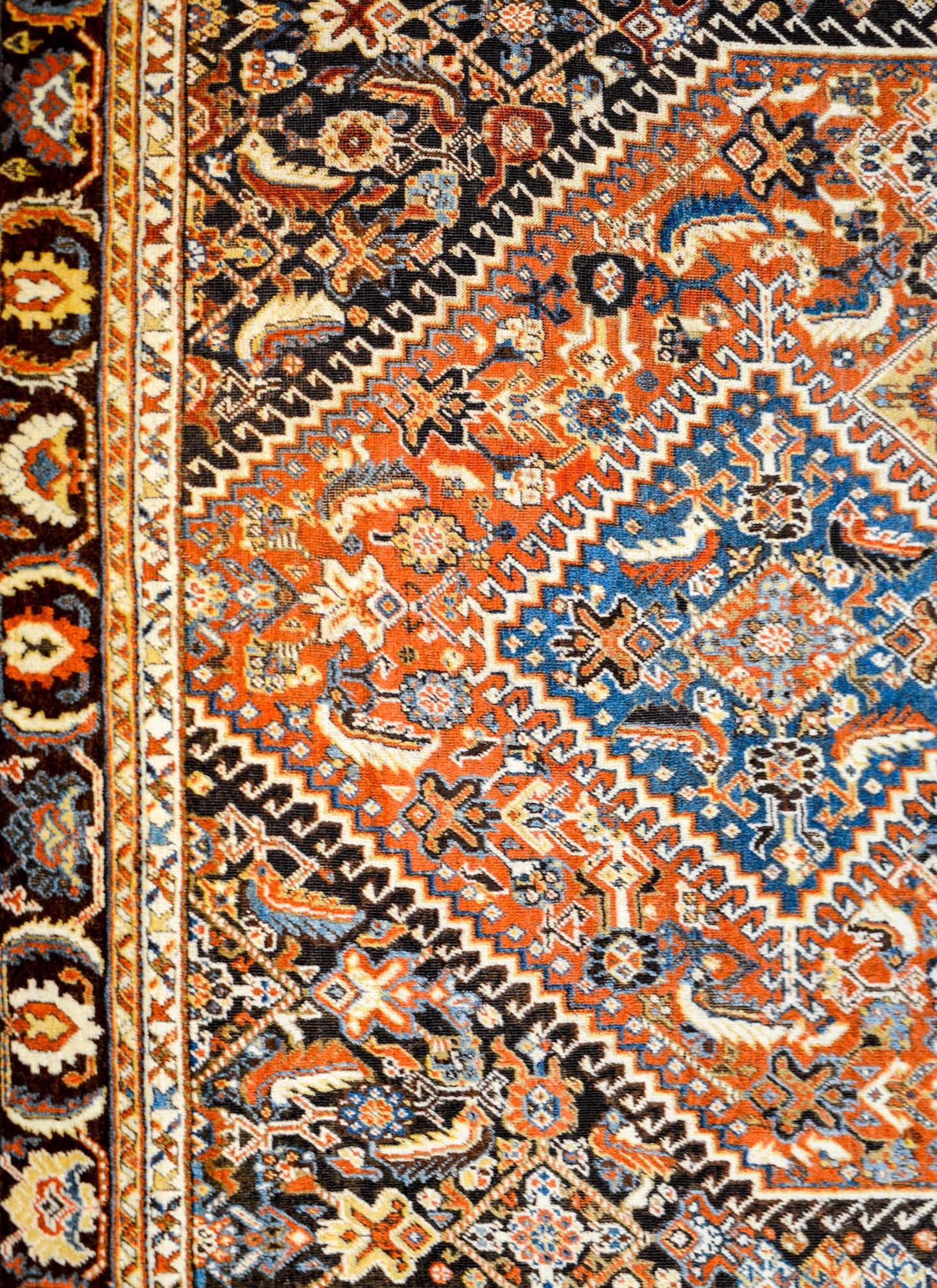Wonderful Early 20th Century Ghashghaei Rug For Sale