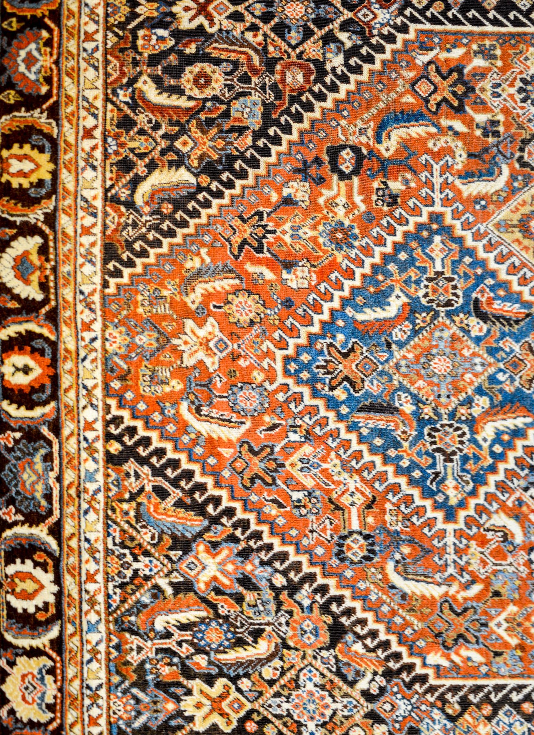 Wonderful Early 20th Century Ghashghaei Rug For Sale