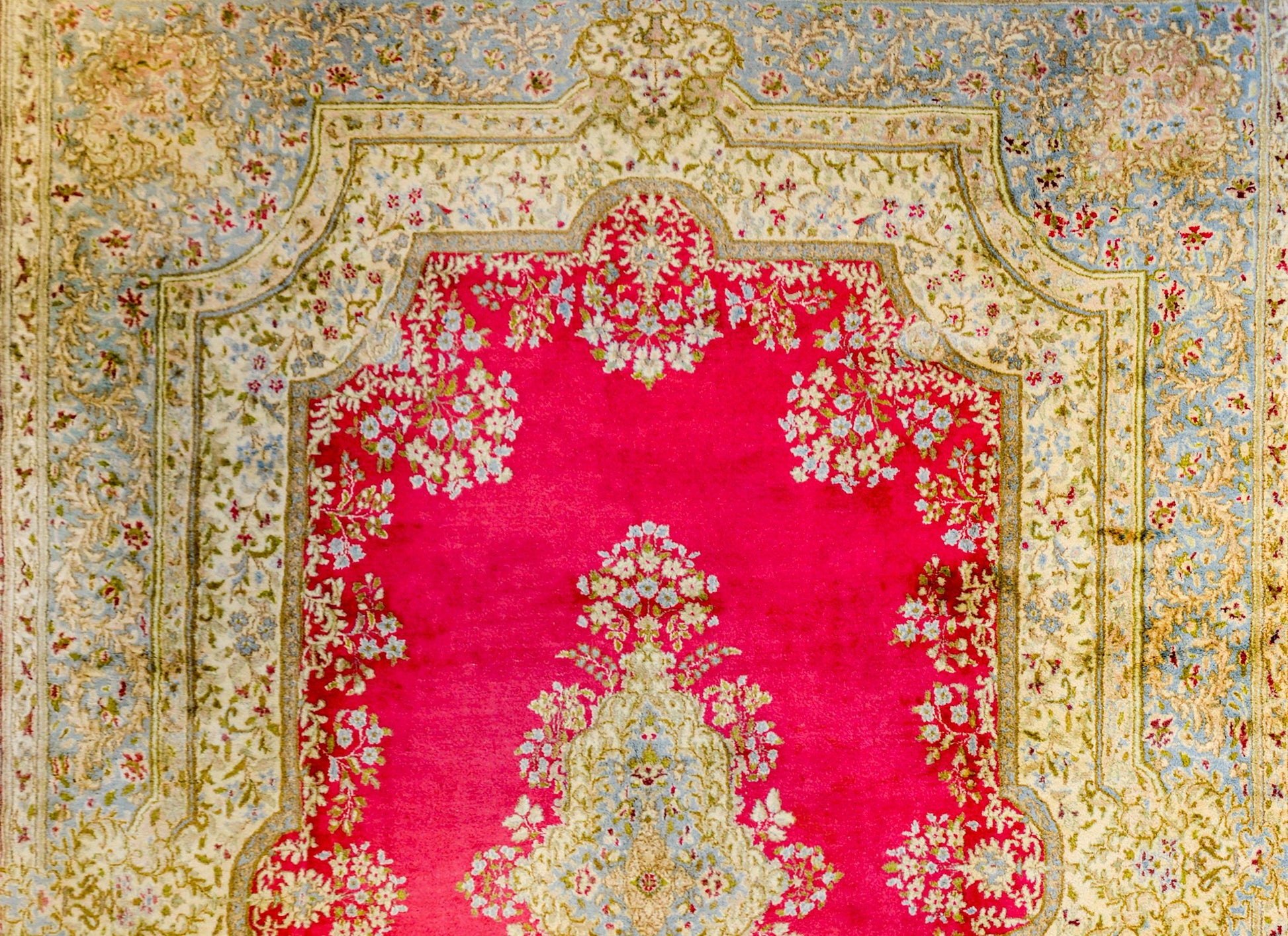 Circa 1950 Kirman Rug For Sale