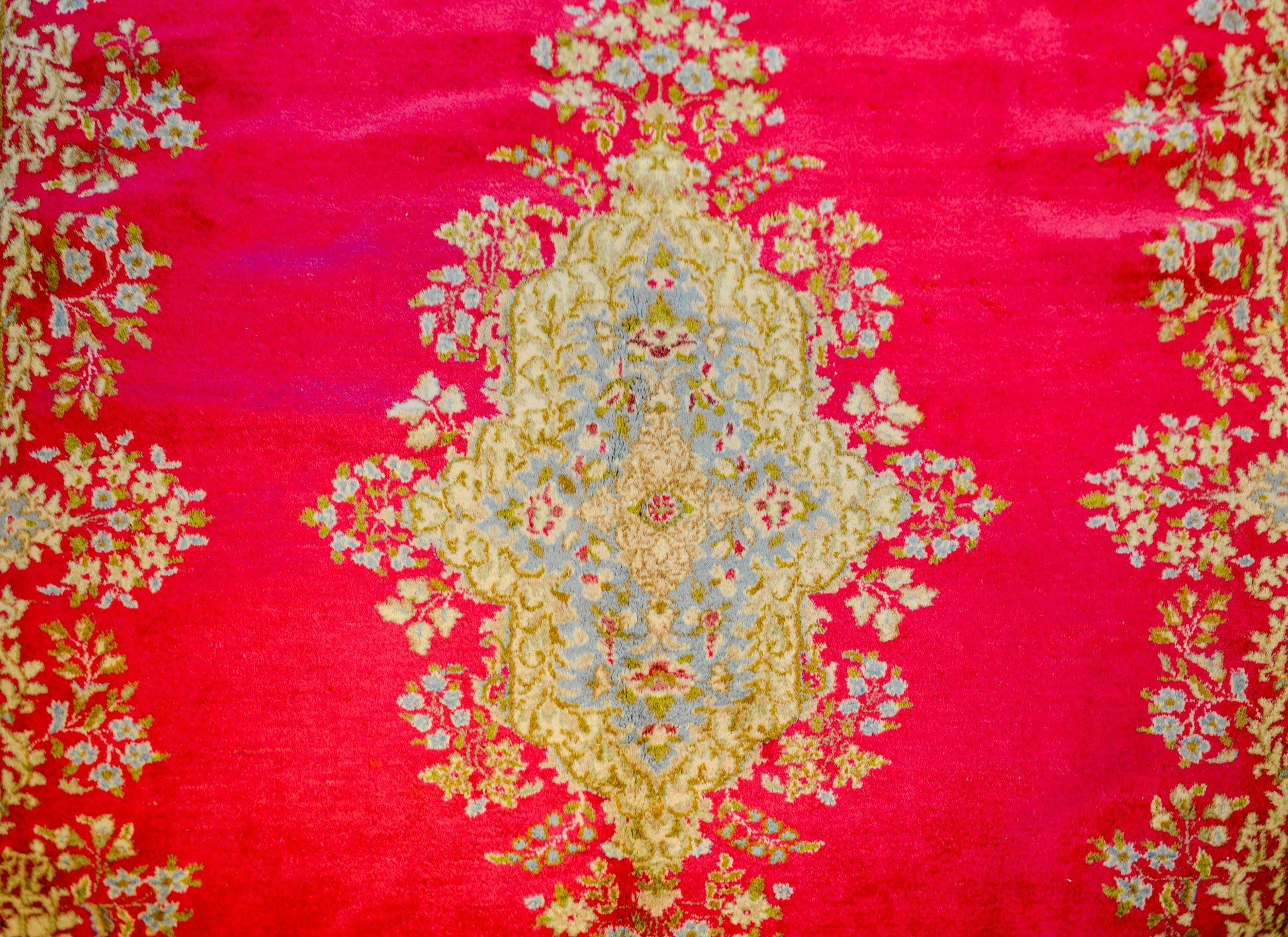 Circa 1950 Kirman Rug For Sale