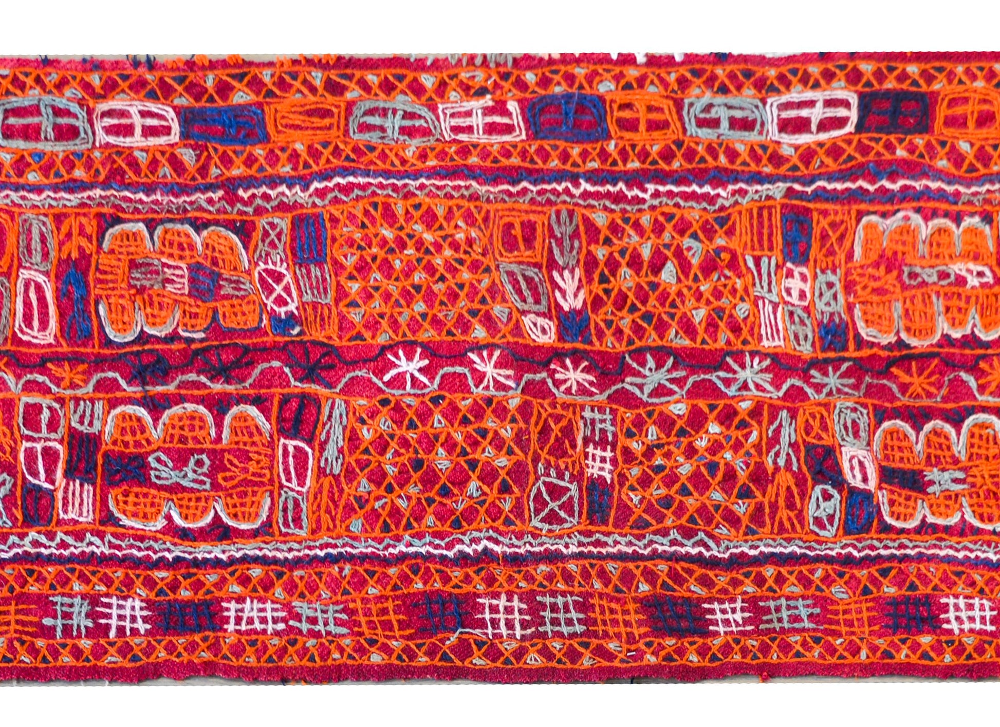 Vintage Iragi Embroidered Panel For Sale