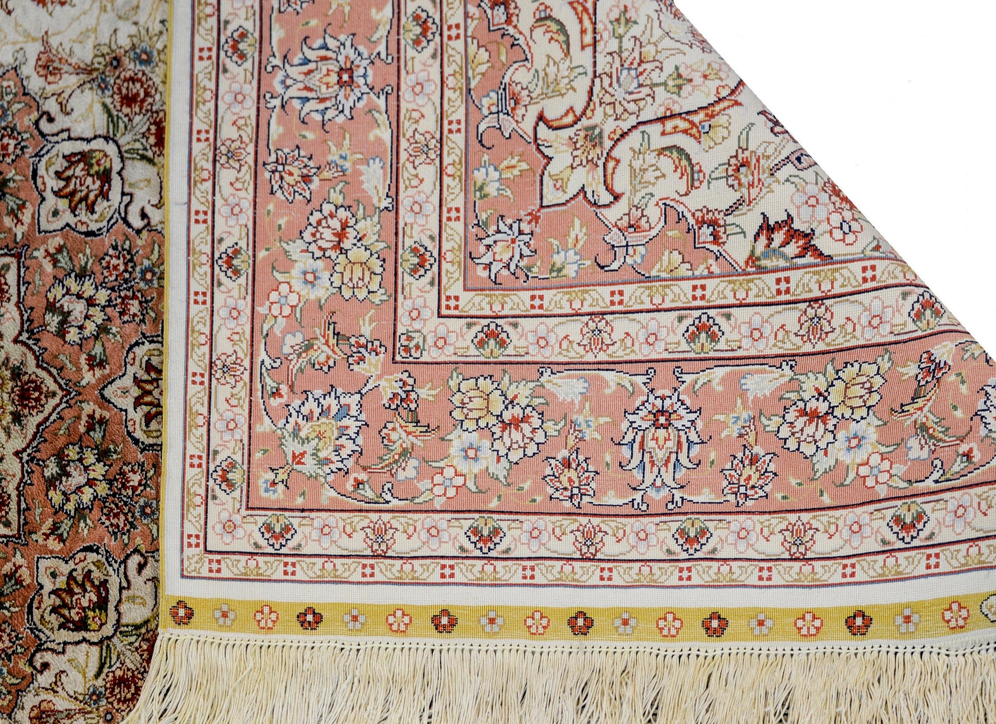 Incredible Vintage Egyptian Silk Tabriz-Style Rug For Sale