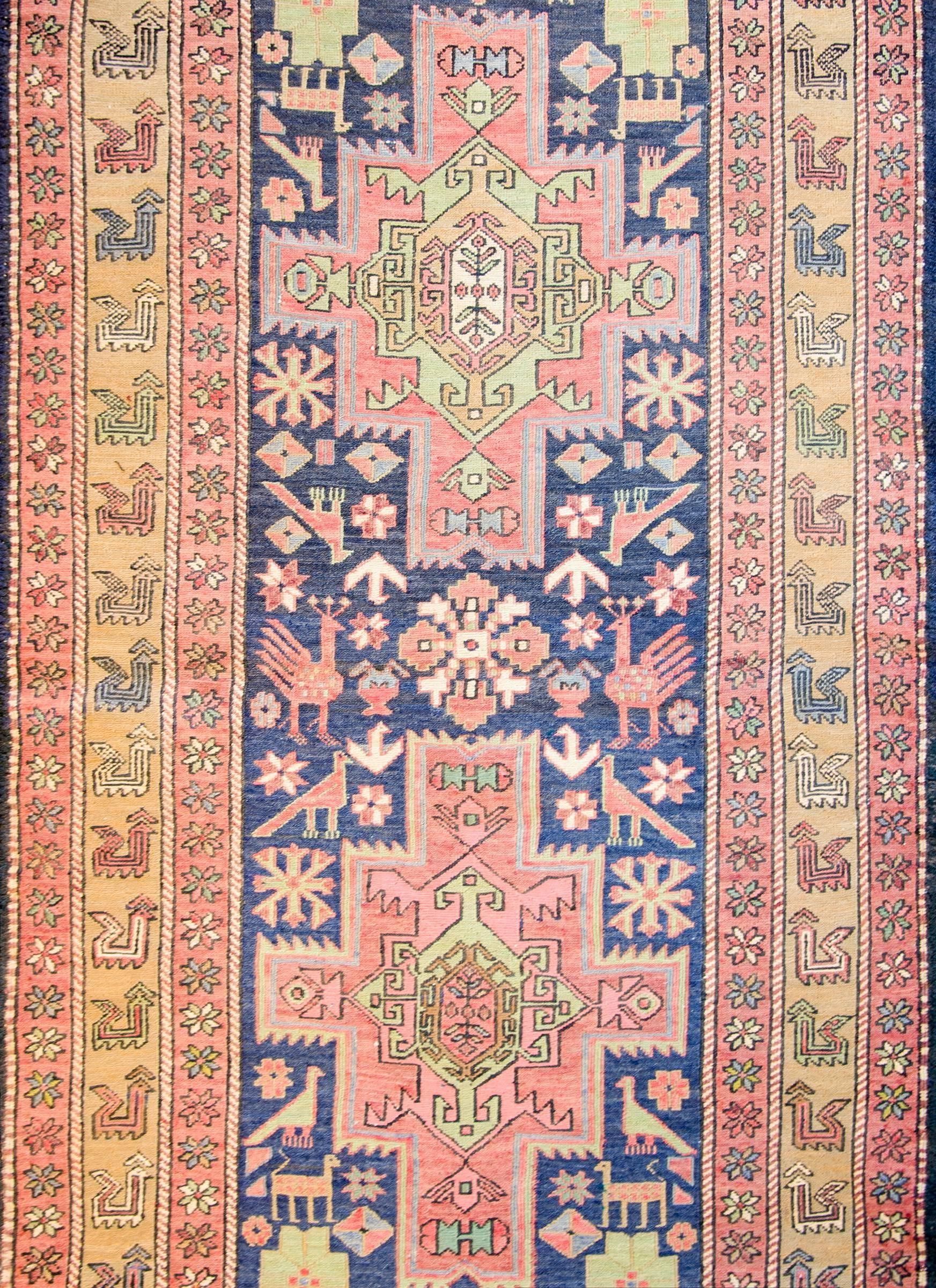 Extraordinary Early 20th Century Sumak Azeri Rug For Sale
