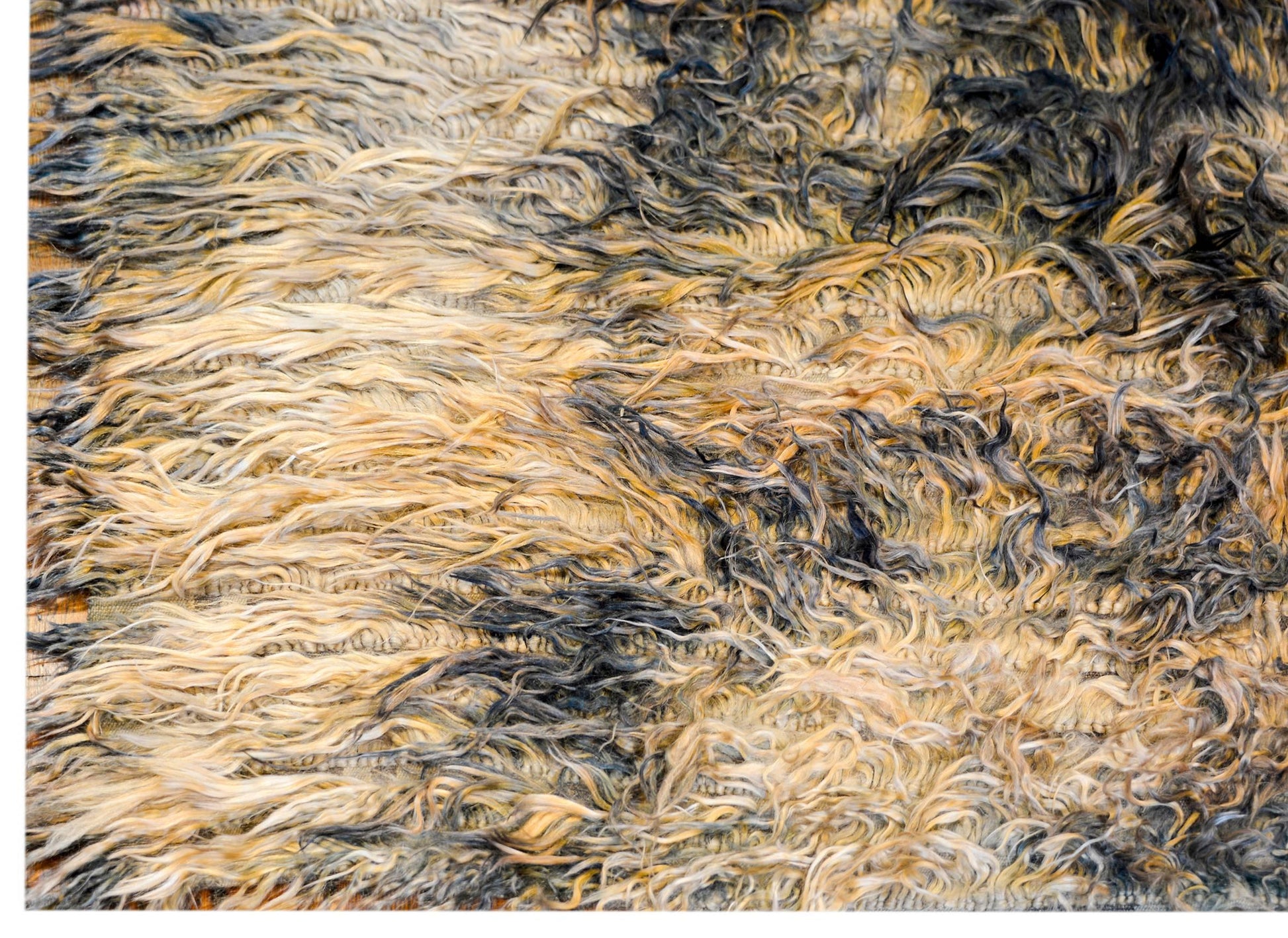 Shaggy Vintage Turkish Tulu Rug For Sale