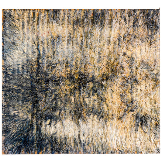 Shaggy Vintage Turkish Tulu Rug For Sale