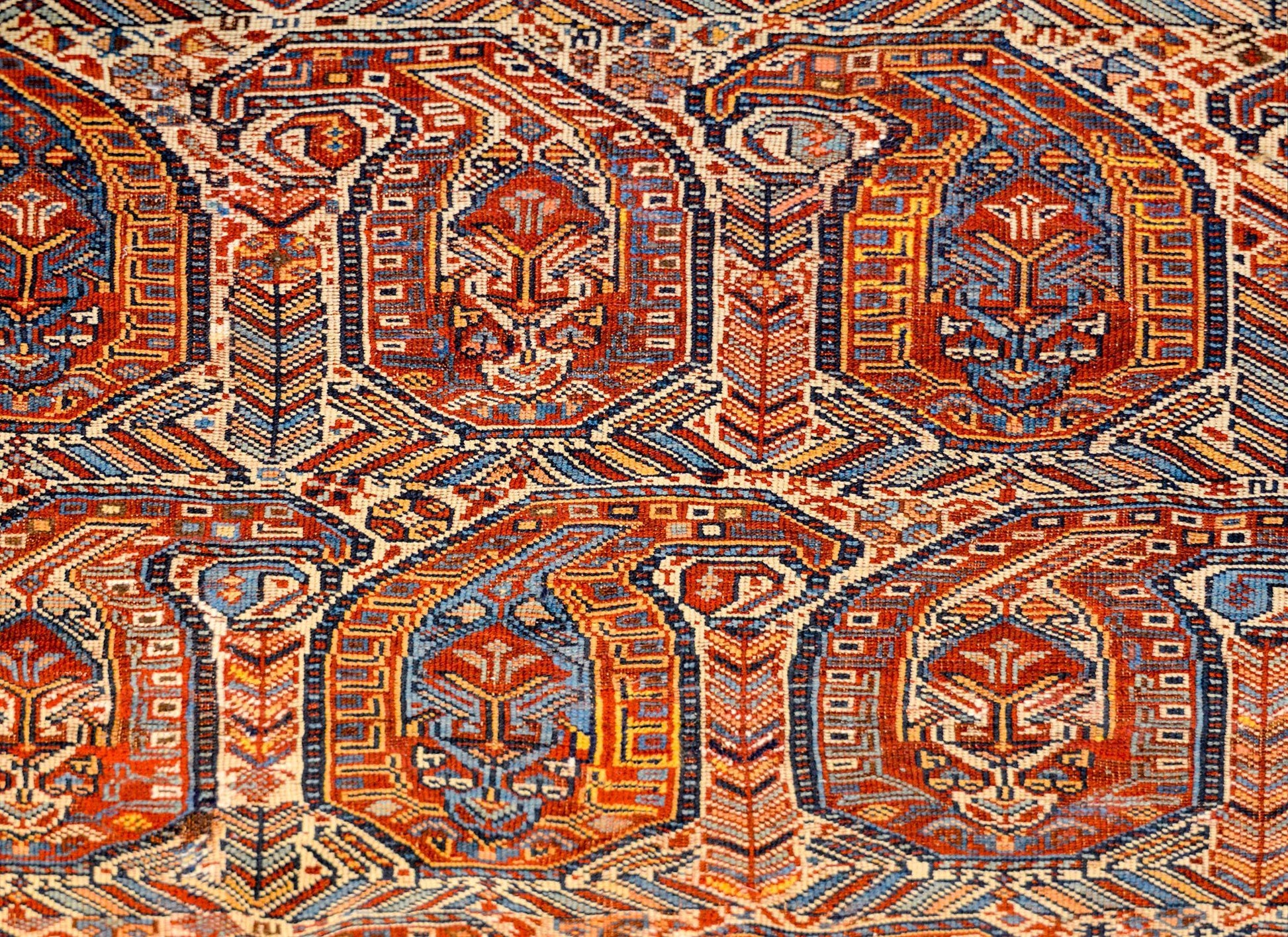 Unbelievable Early 20th Century Gashgaei Rug For Sale