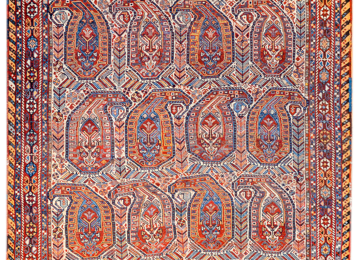 Unbelievable Early 20th Century Gashgaei Rug For Sale