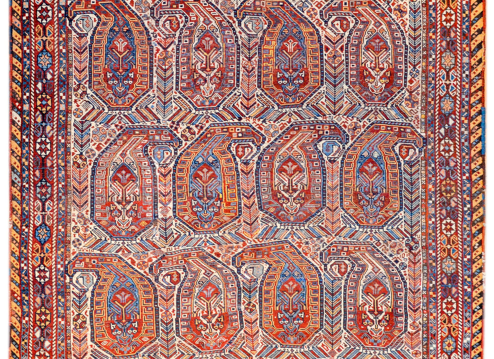 Unbelievable Early 20th Century Gashgaei Rug For Sale