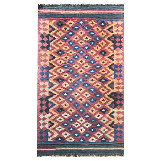 Vintage Afghani Bashir Kilim Rug For Sale