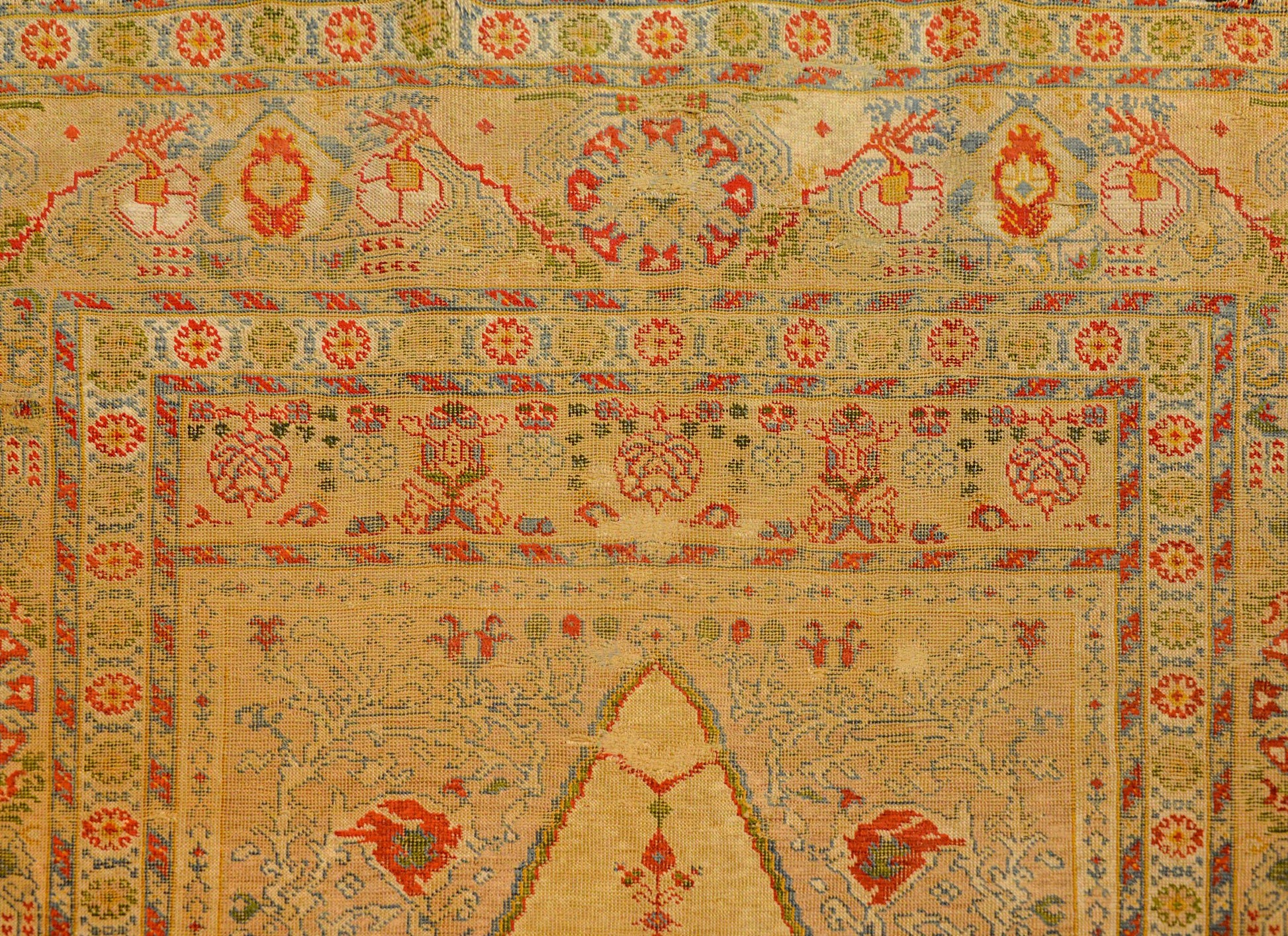 Outstanding Early 20th Century Turkish Silk Prayer Rug For Sale