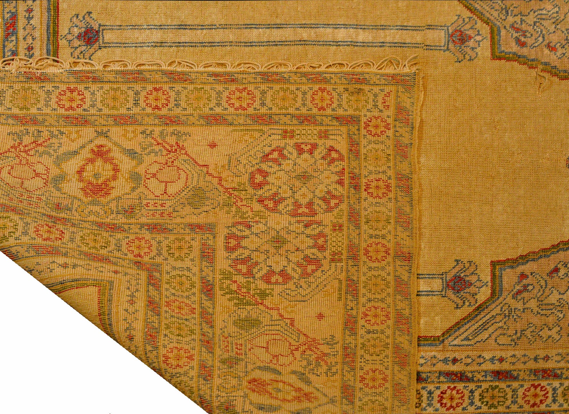 Outstanding Early 20th Century Turkish Silk Prayer Rug For Sale