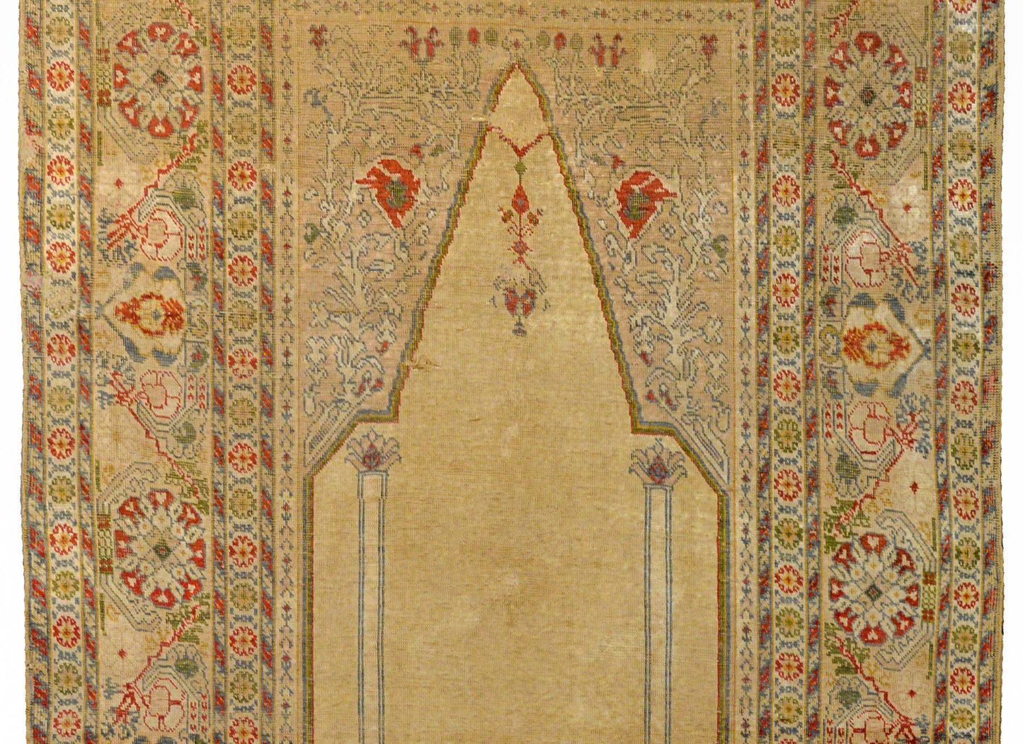 Outstanding Early 20th Century Turkish Silk Prayer Rug For Sale