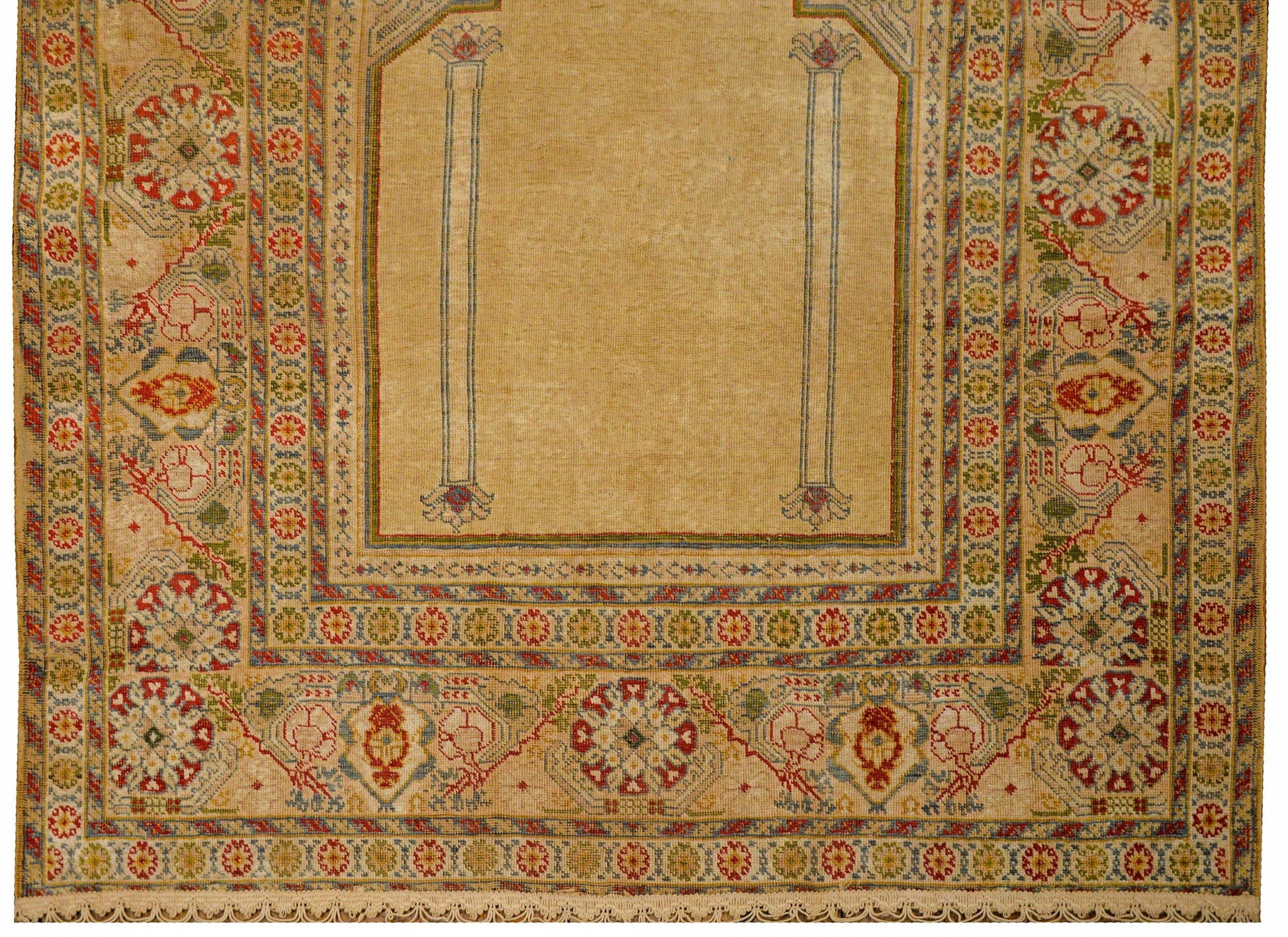 Outstanding Early 20th Century Turkish Silk Prayer Rug For Sale