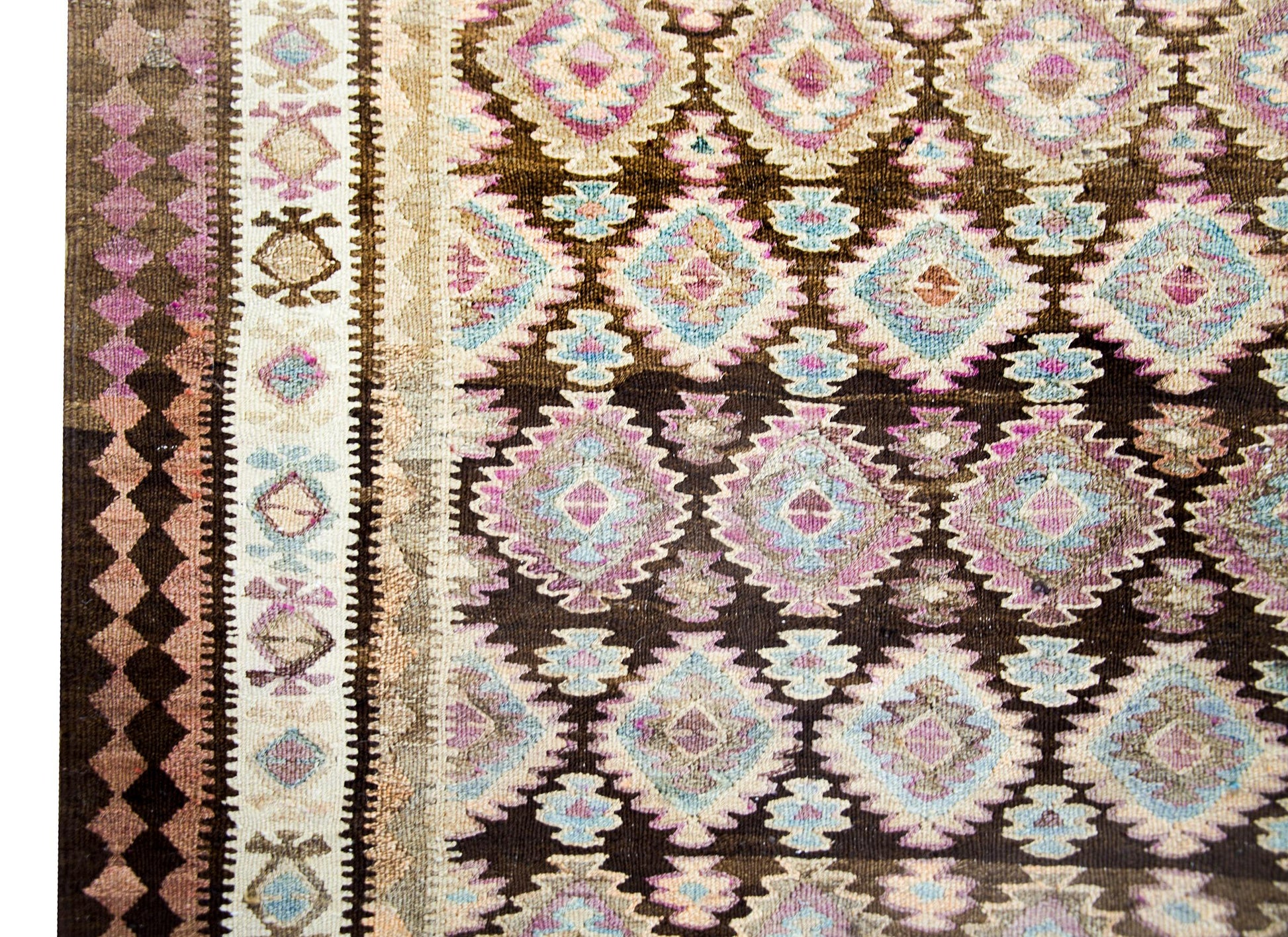 Early 20th Century Persian Qazvin Kilim For Sale