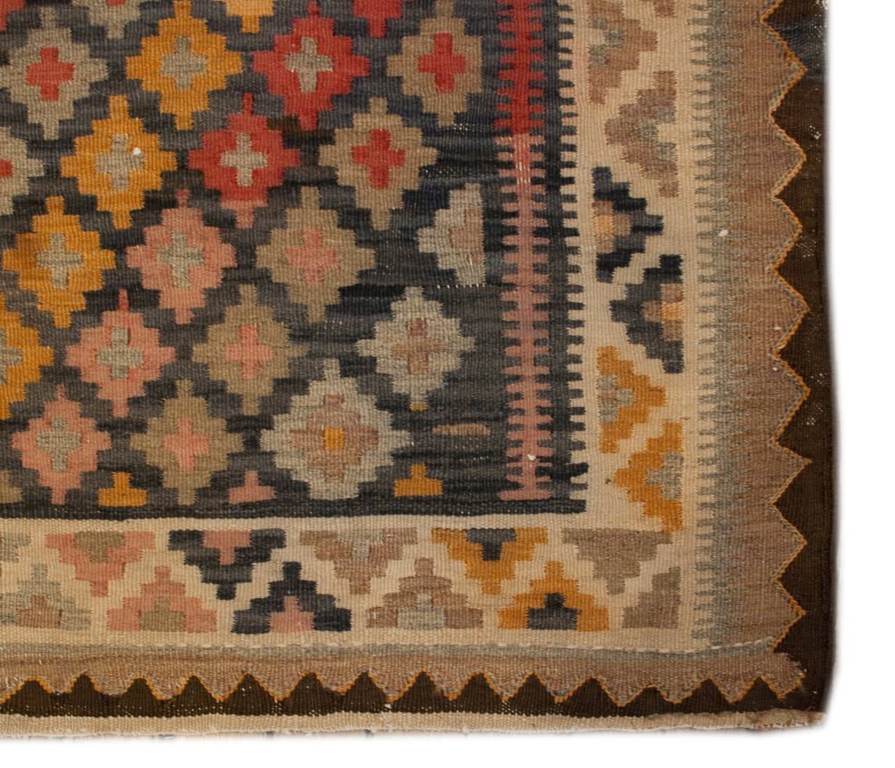 Early 20th Century Saveh Kilim Runner For Sale