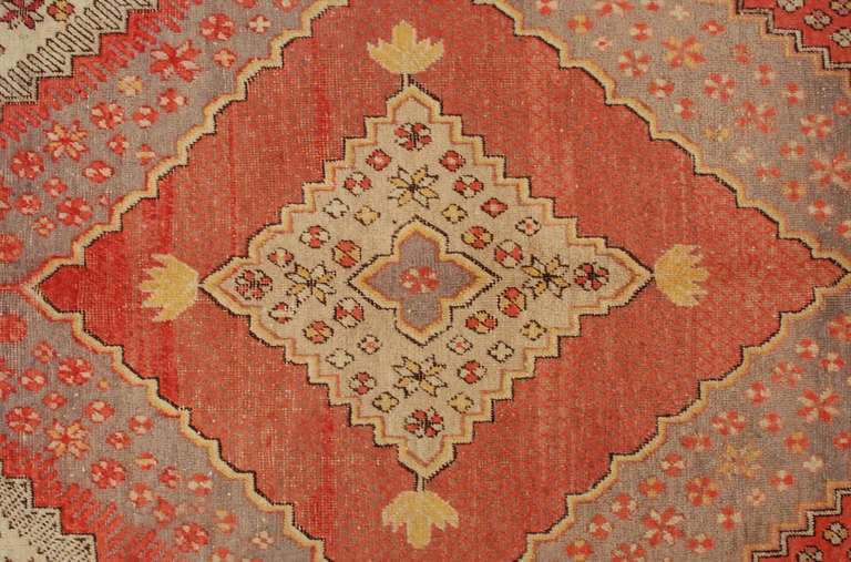 Antique Central Asian Samarkand Rug For Sale
