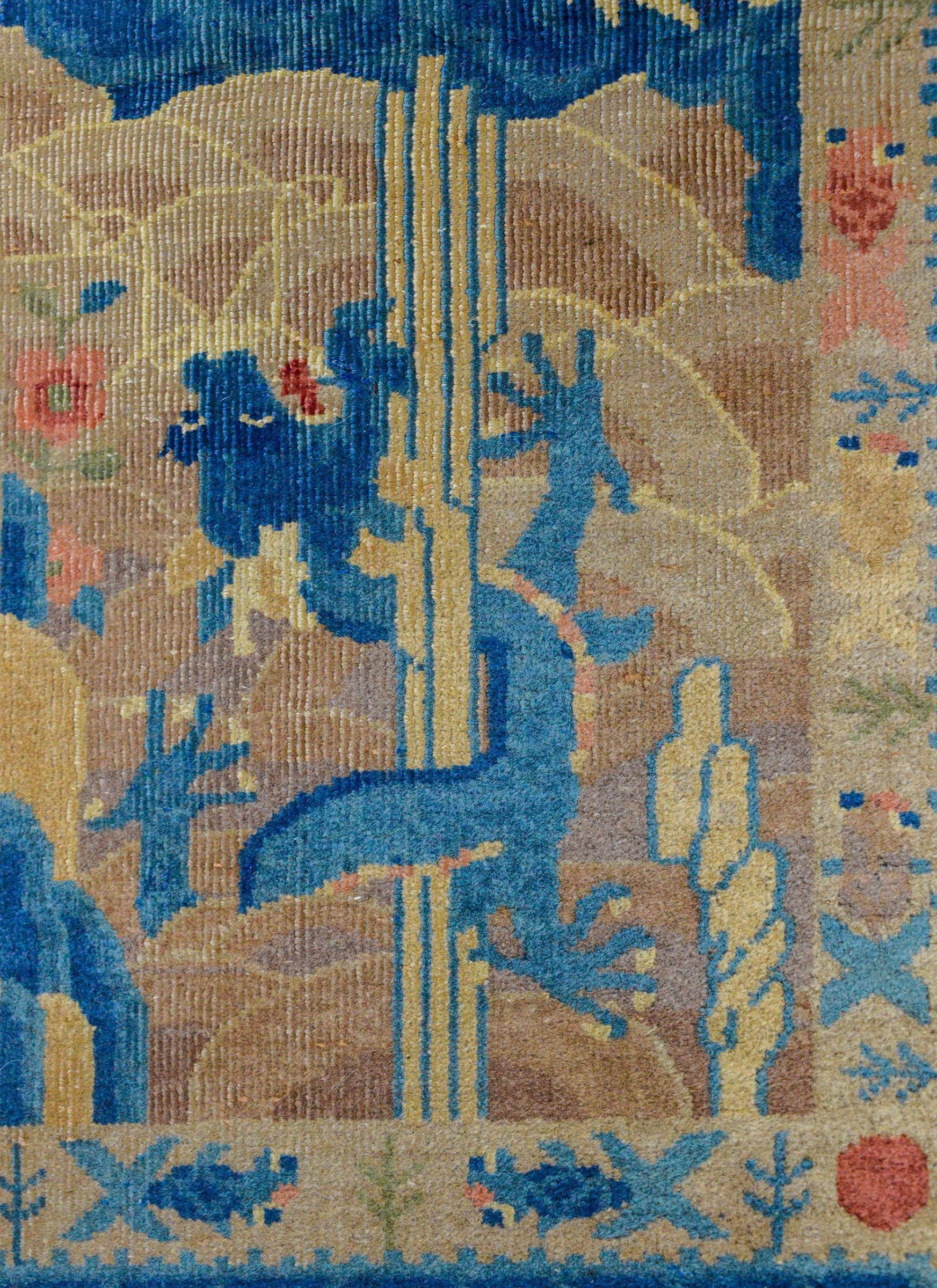 Unusual Chinese Art Deco Rug For Sale
