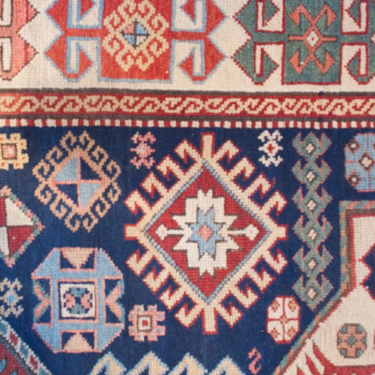 19th Century Kazak Carpet Runner For Sale