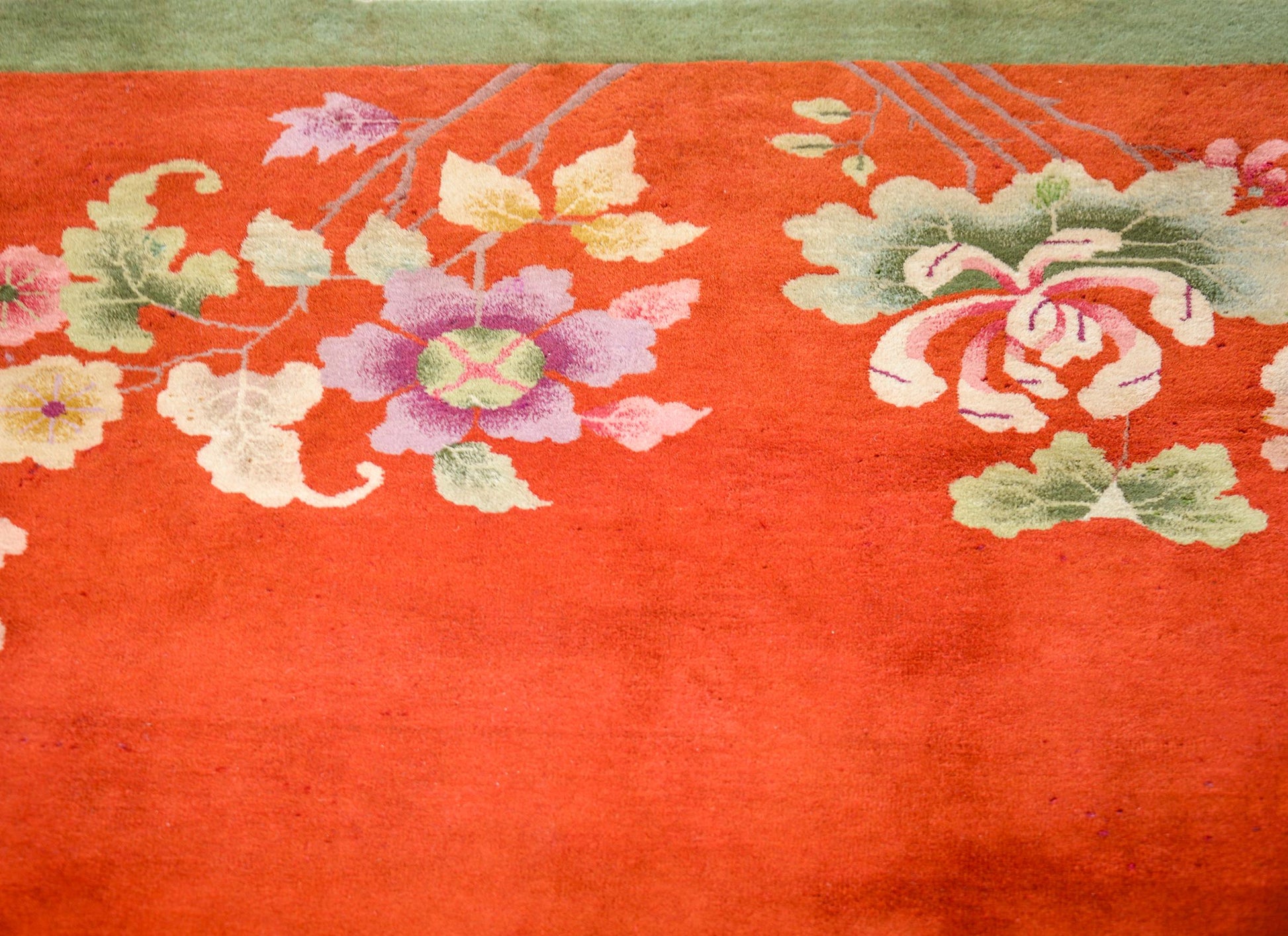 Early 20th Century Chinese Art Deco 'Four Seasons' Rug For Sale