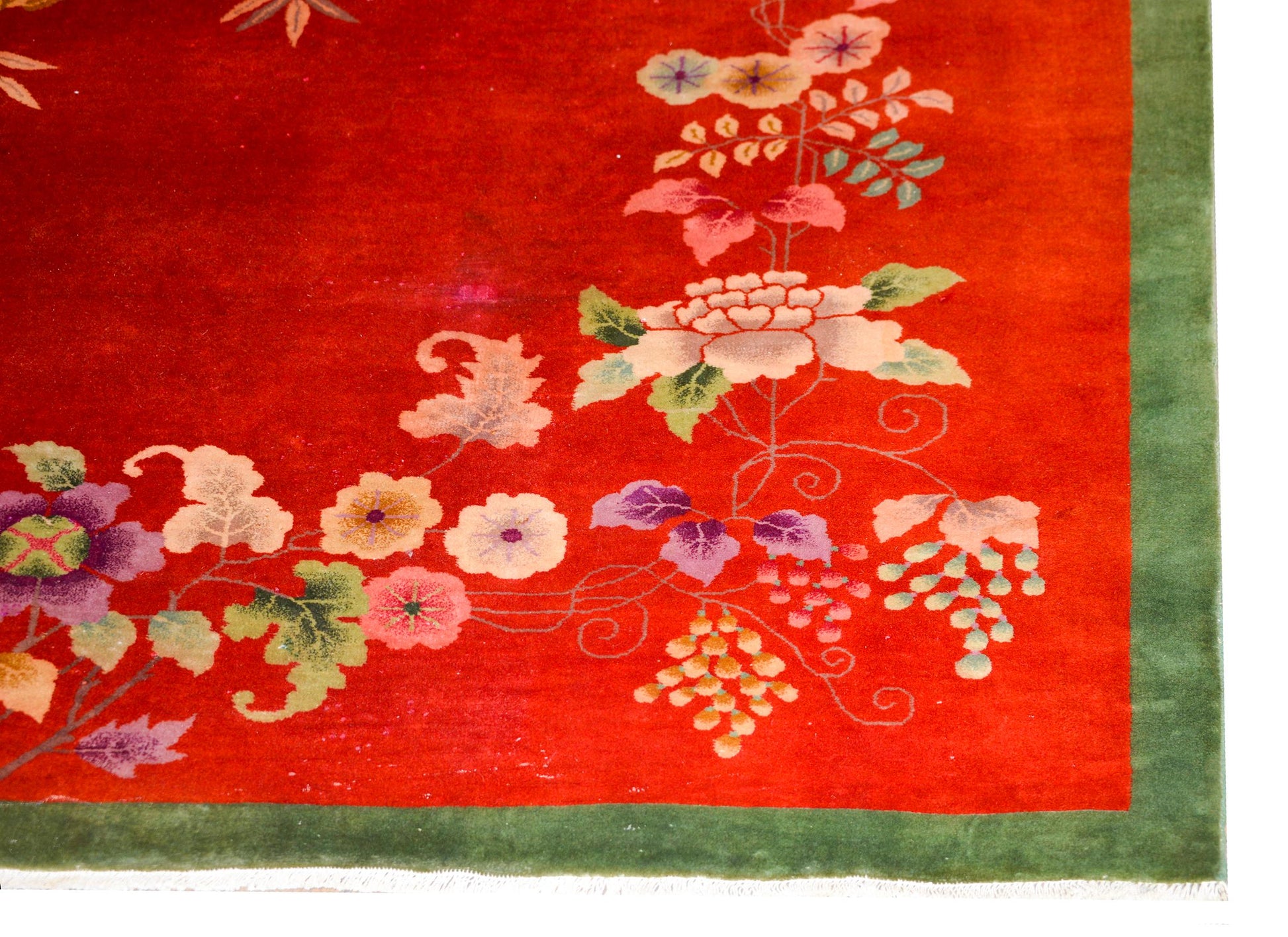 Early 20th Century Chinese Art Deco 'Four Seasons' Rug For Sale