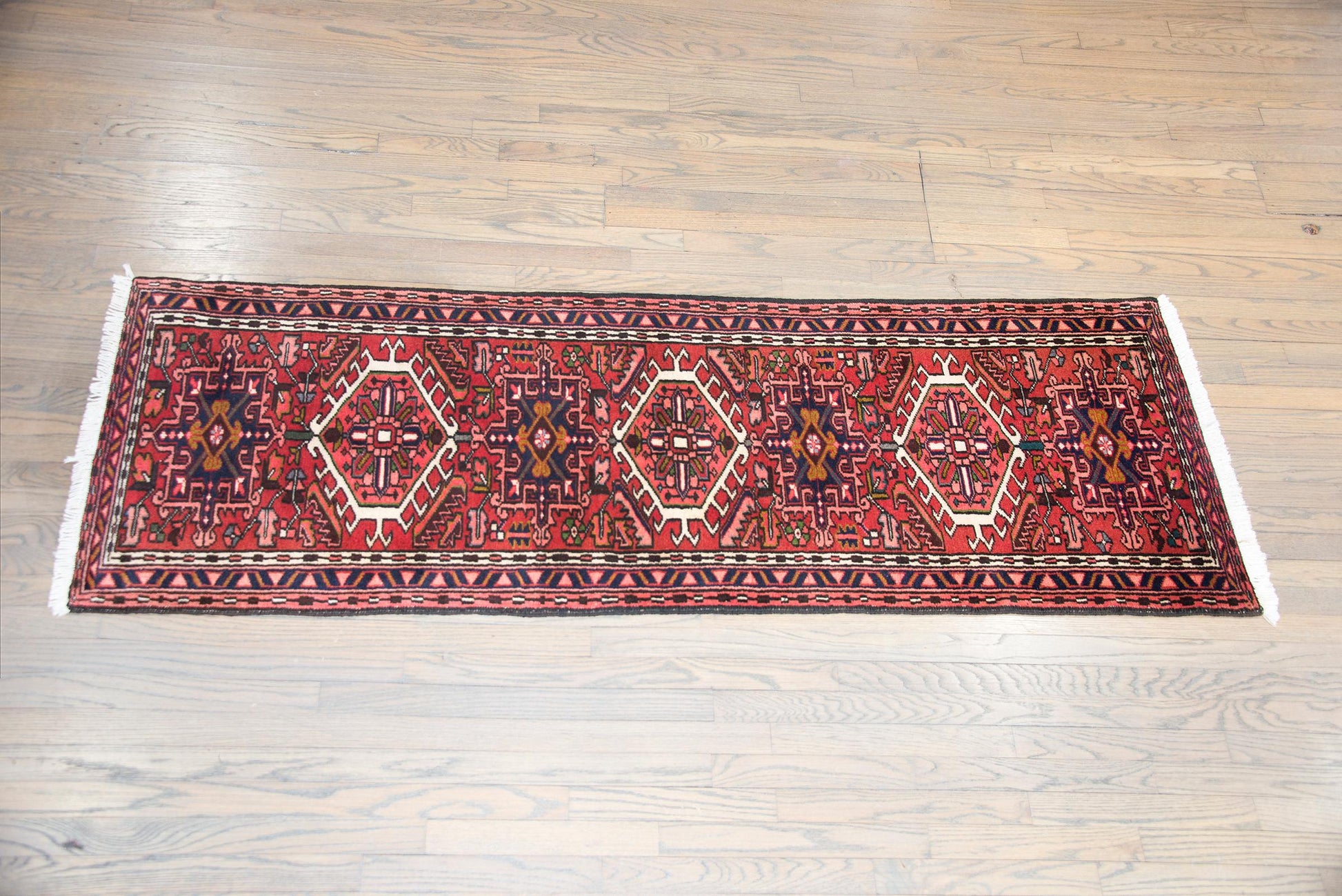 Vintage Persian Heriz Runner For Sale