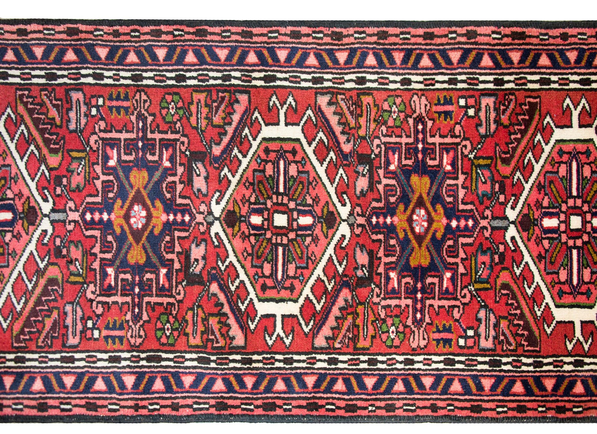 Vintage Persian Heriz Runner For Sale