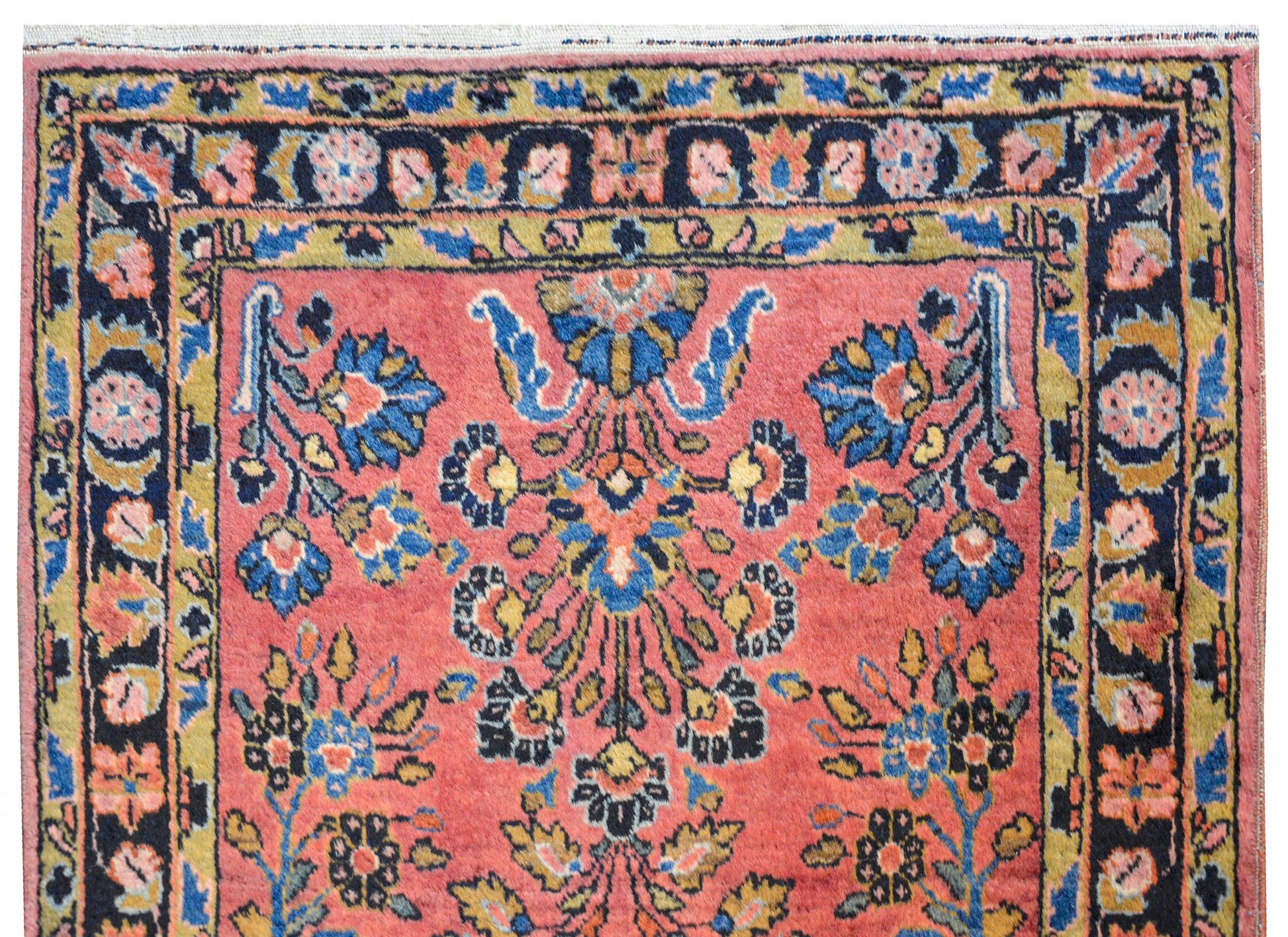Early 20th Century Petite Sarouk Rug For Sale