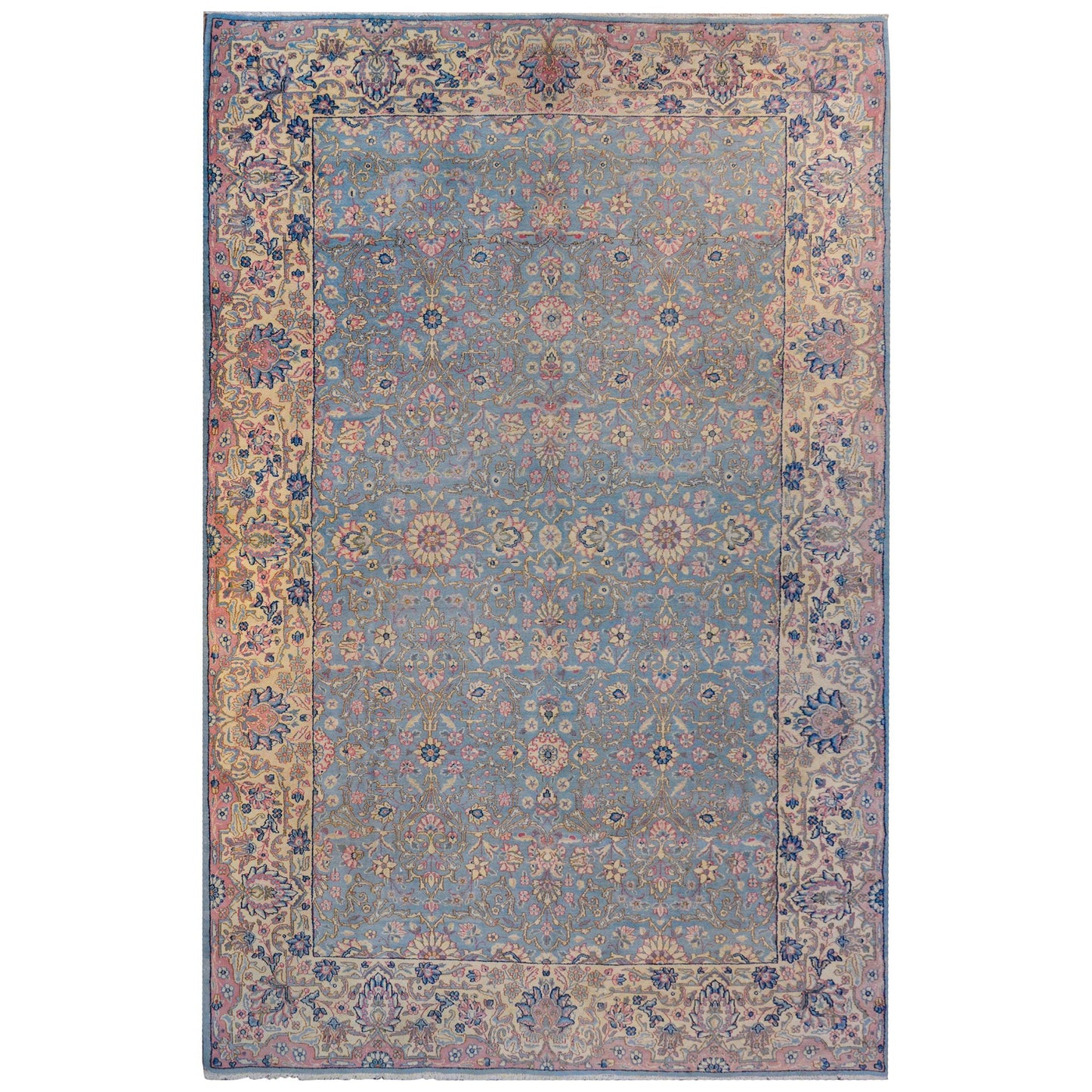 Dreamy Early 20th Century Kirman Rug For Sale