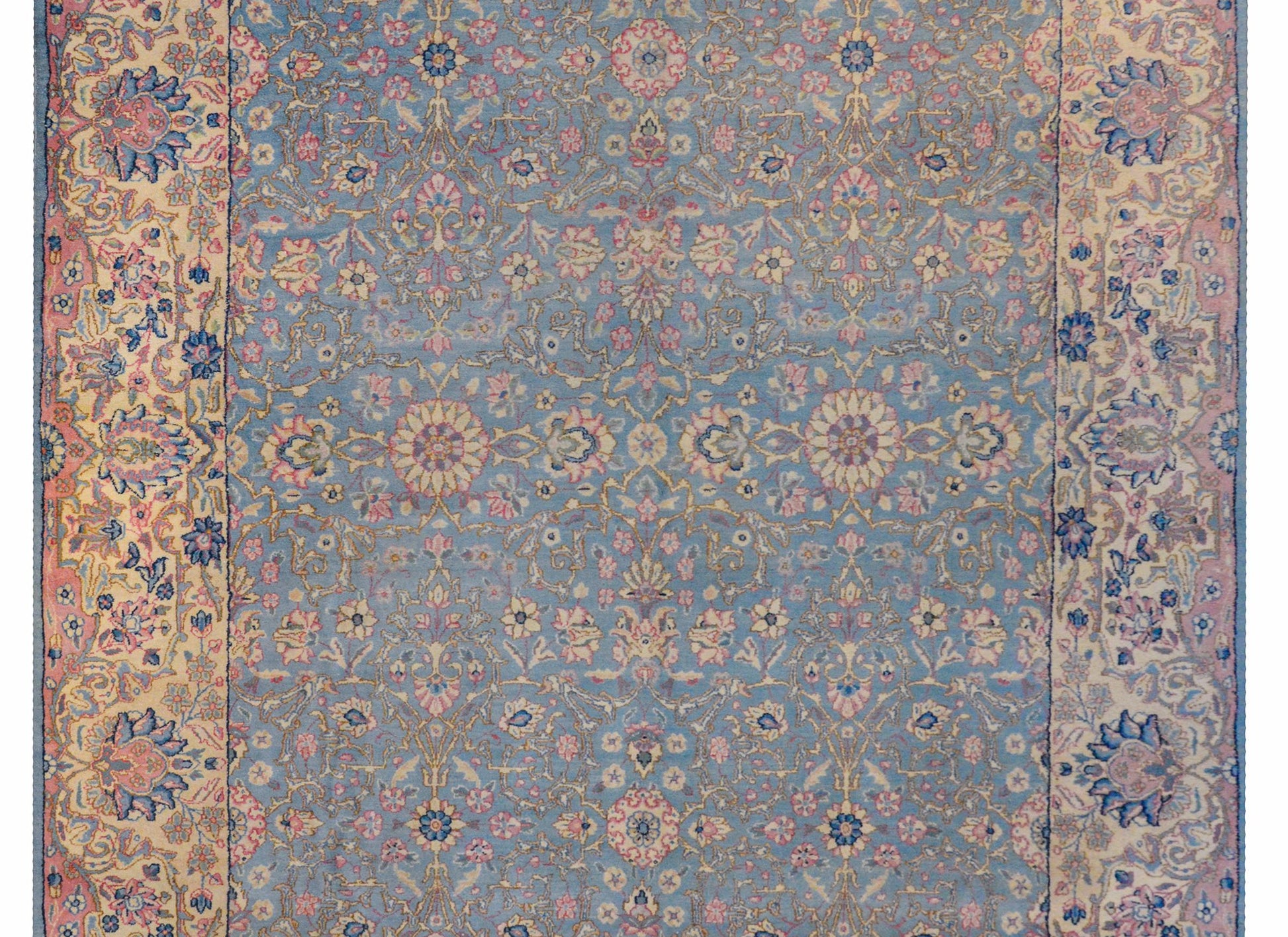 Dreamy Early 20th Century Kirman Rug For Sale