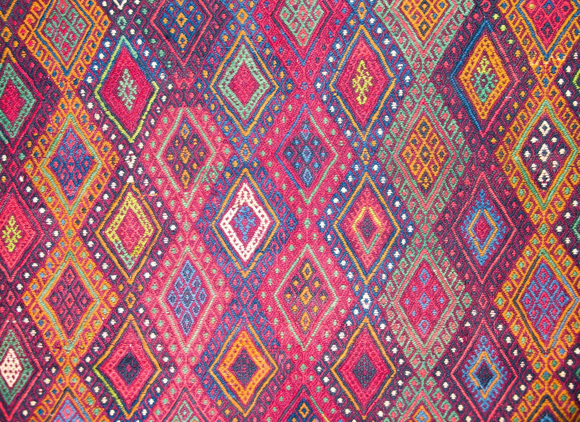Vintage Uzbek Sumak Rug For Sale