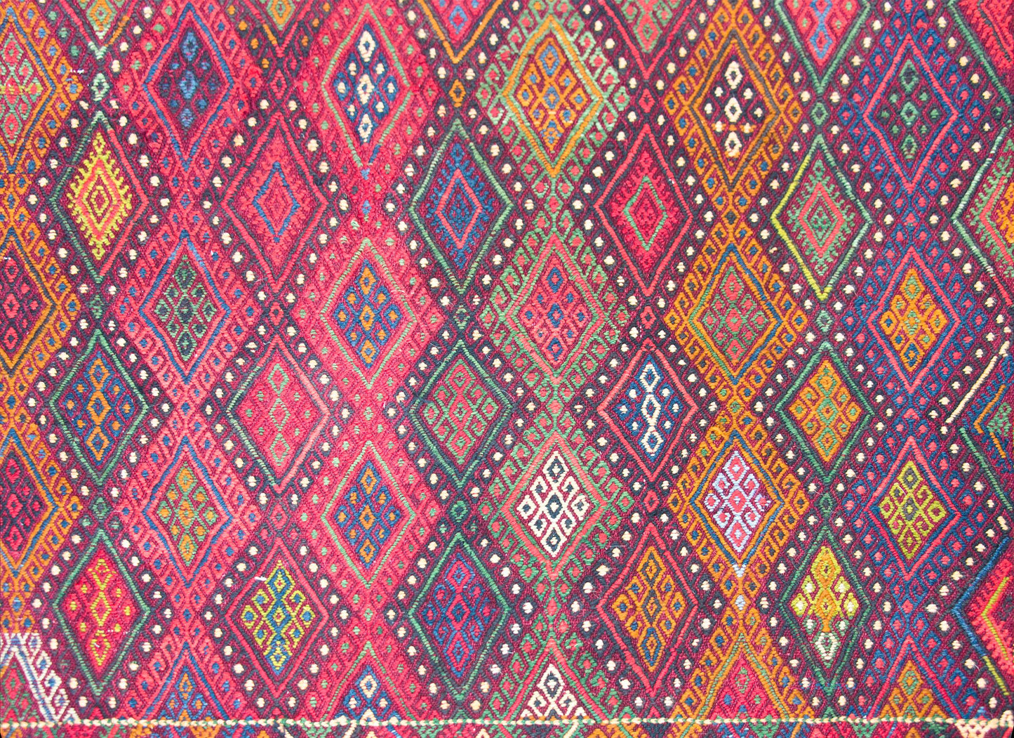 Vintage Uzbek Sumak Rug For Sale