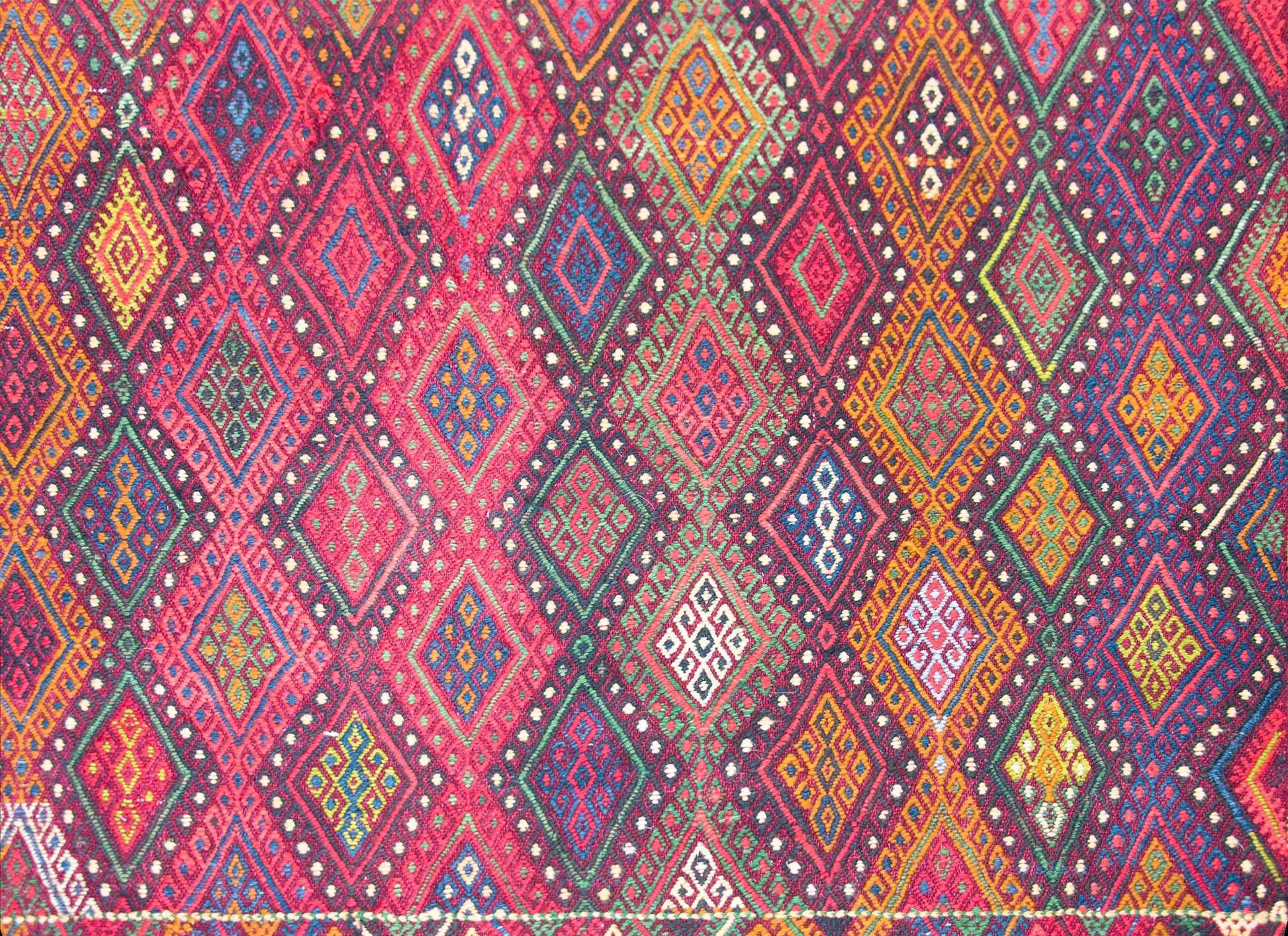 Vintage Uzbek Sumak Rug For Sale