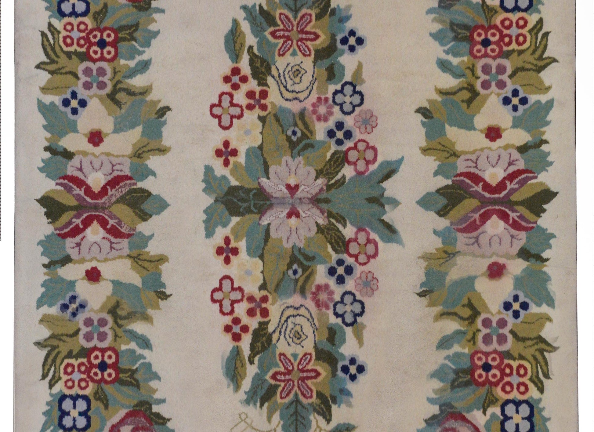 Unusual Vintage Chinese Style Rug For Sale