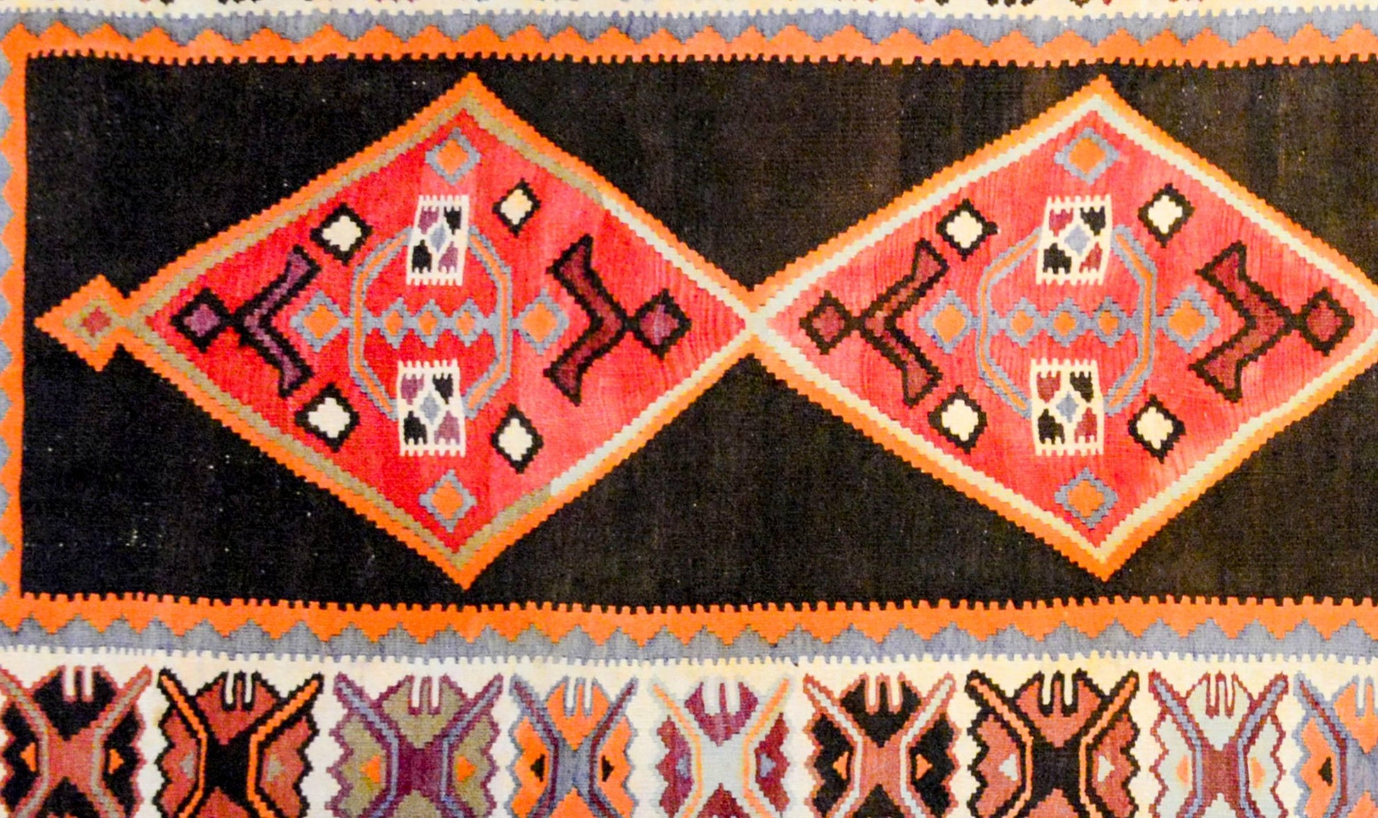 Early 20th Century Veramin Kilim Runner For Sale