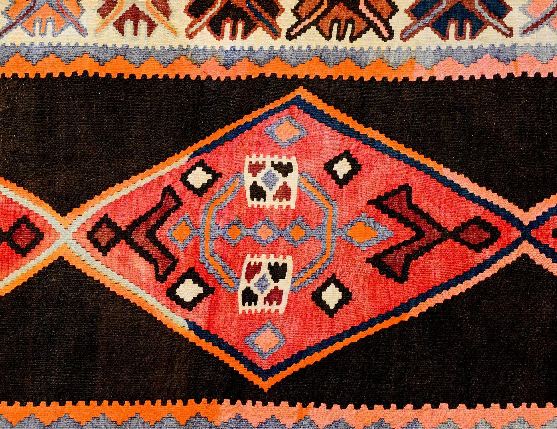 Early 20th Century Veramin Kilim Runner For Sale