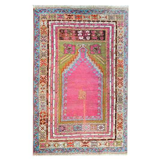 Early 20th Century Turkish Konya Prayer Rug For Sale