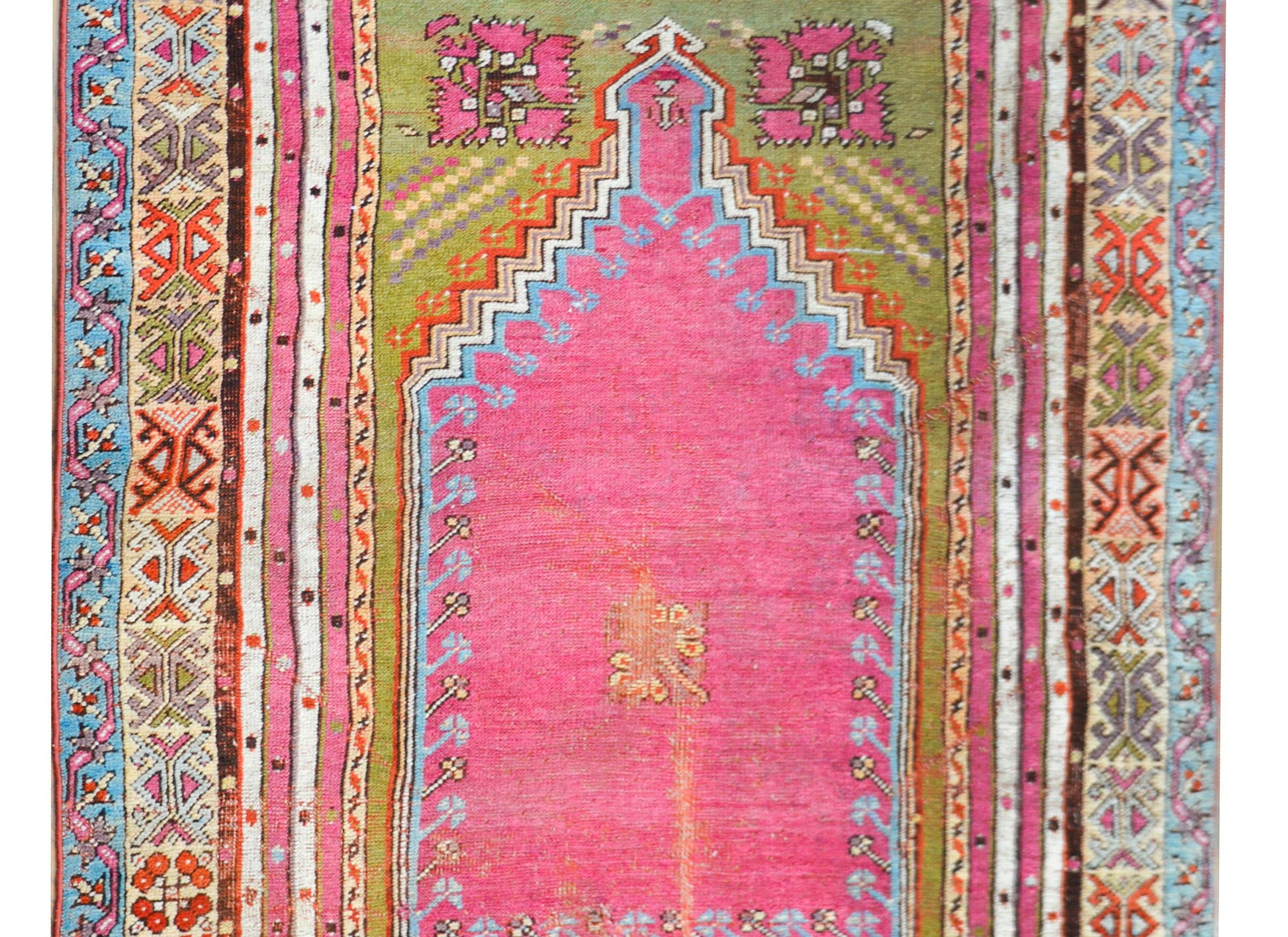 Early 20th Century Turkish Konya Prayer Rug For Sale