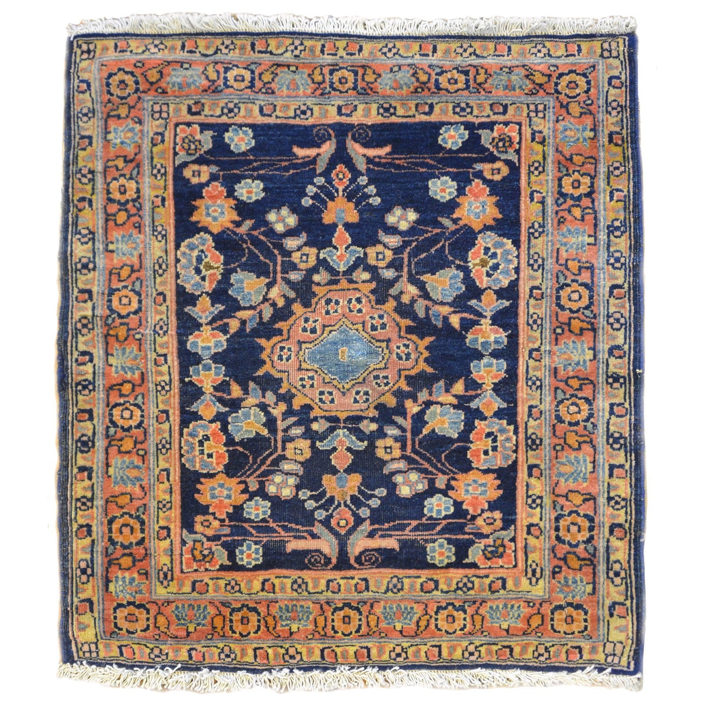 Petite Early 20th Century Sarouk Mohajeran Rug For Sale