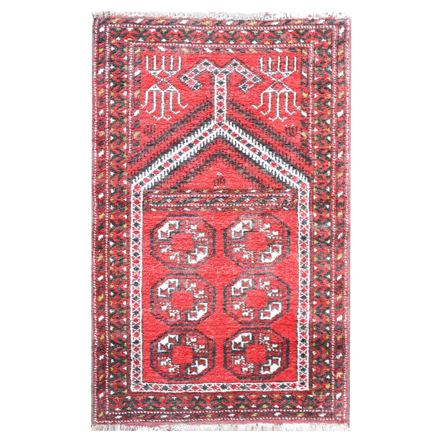 Vintage Afghani Prayer Rug For Sale