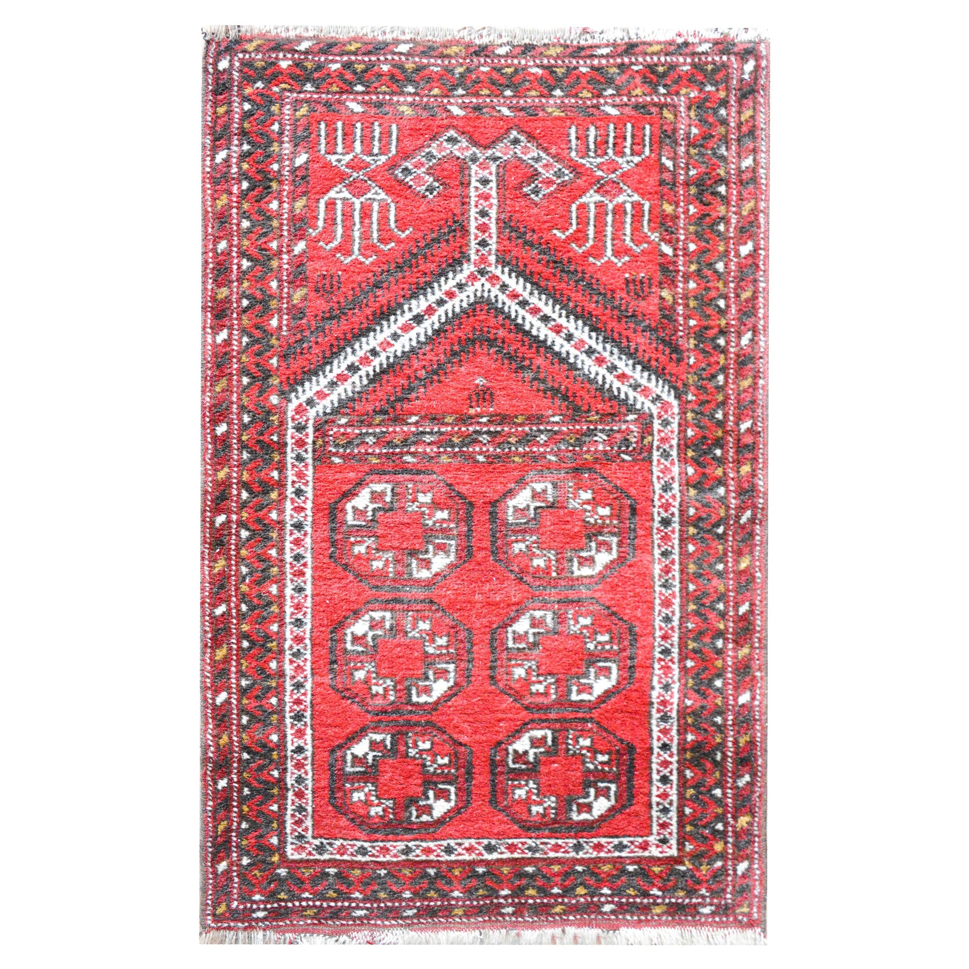 Vintage Afghani Prayer Rug For Sale